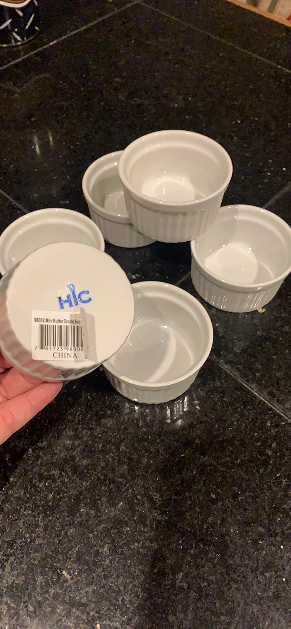 HIC Kitchen Souffle Ramekin, Fine Porcelain, For Baking Custards, Souffles, Condiments, And Desserts, 3-Ounce Capacity, Set of 6 customer photo 2