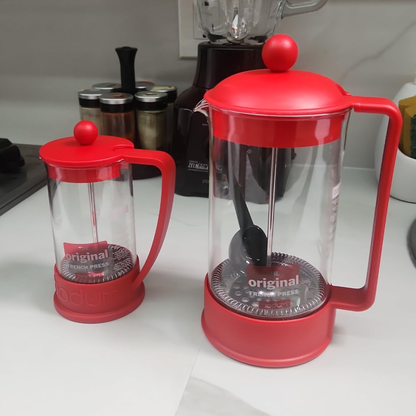 Bodum 34oz Brazil French Press Coffee Maker, High-Heat Borosilicate Glass, Black - Made in Portugal customer photo 2