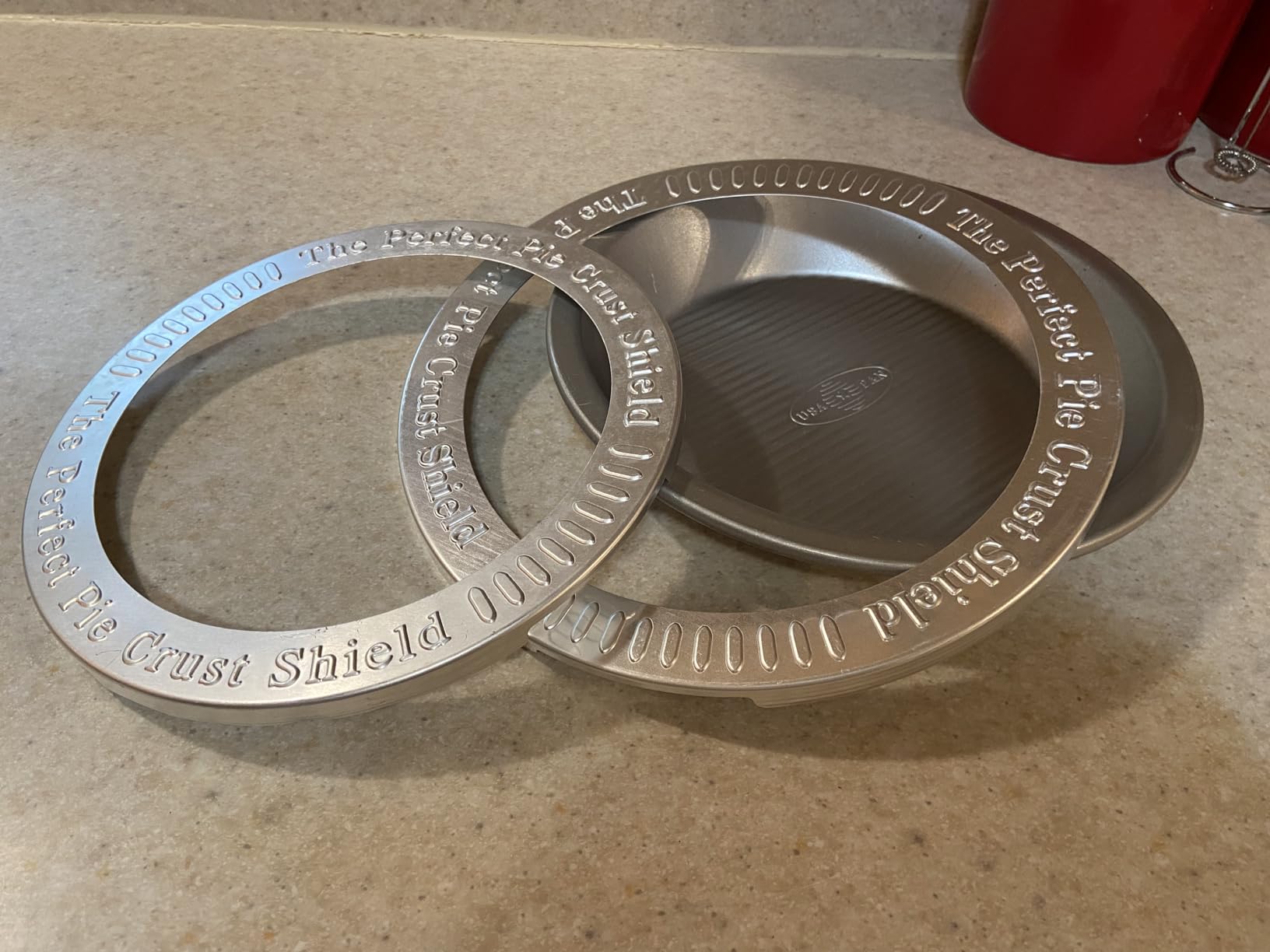 Norpro Aluminum 9 Inch Pie Crust Shield, Shown customer photo 2
