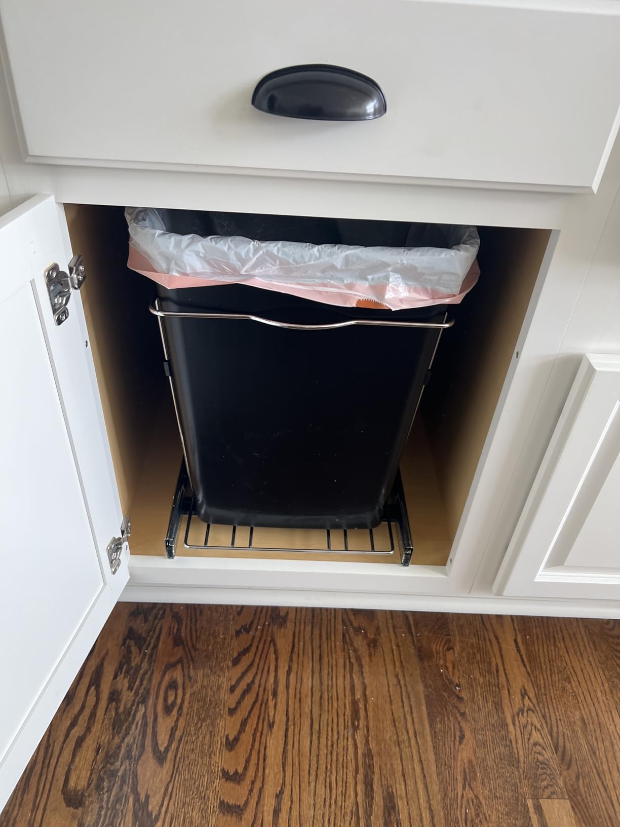 Rev-A-Shelf RV-18KD-18C S Double Pullout Trash Can for Kitchen Cabinets 35 Qt Garbage Recycling Bin on Full Extension Slides customer photo 2
