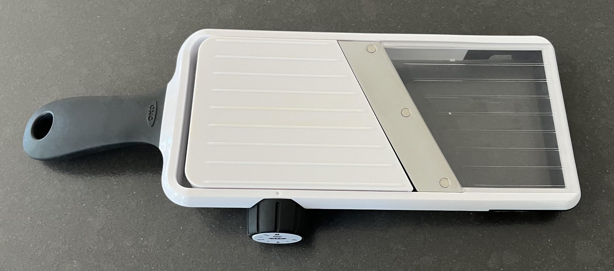 OXO Good Grips Handheld Mandoline Slicer for Kitchen, Adjustable Vegetable Slicer customer photo 2