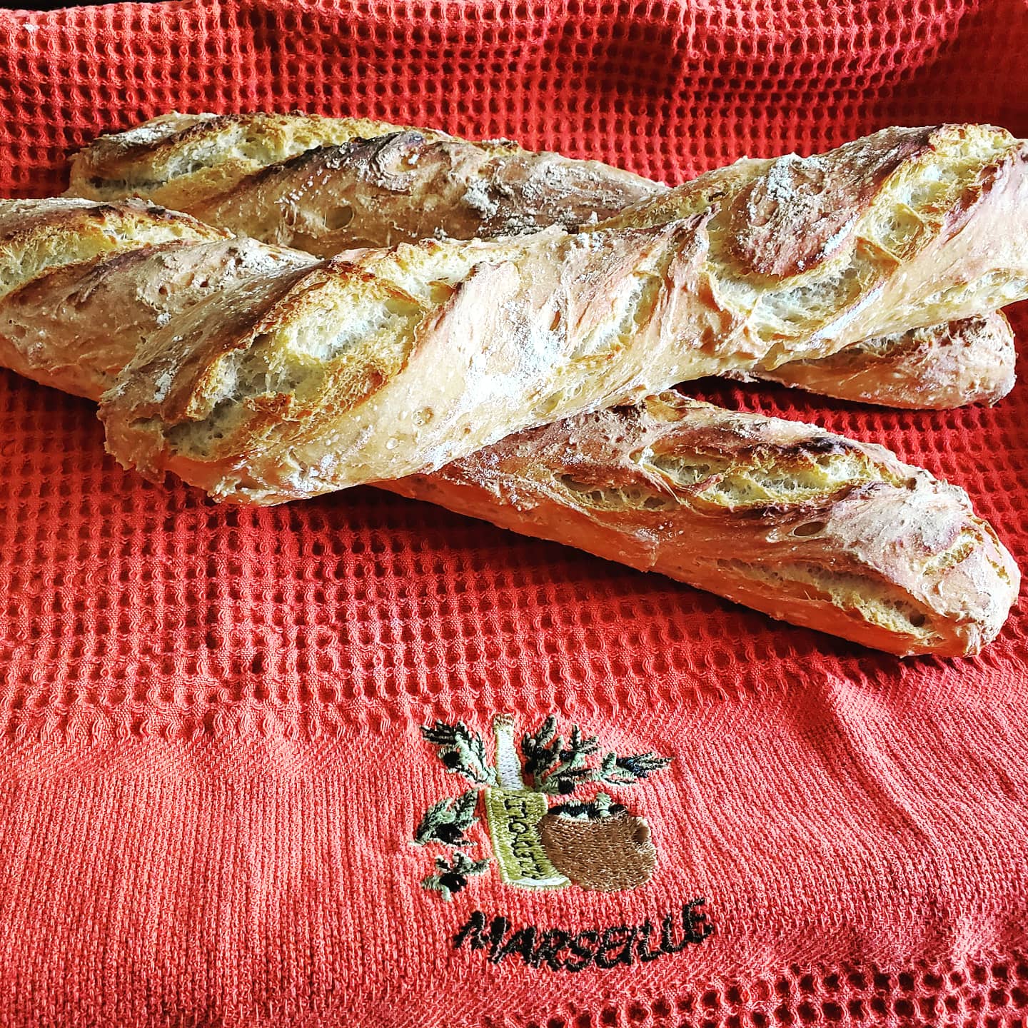 USA Pan Bakeware Aluminum Perforated Nonstick French Baguette Bread Pan, 3-Loaf customer photo 2