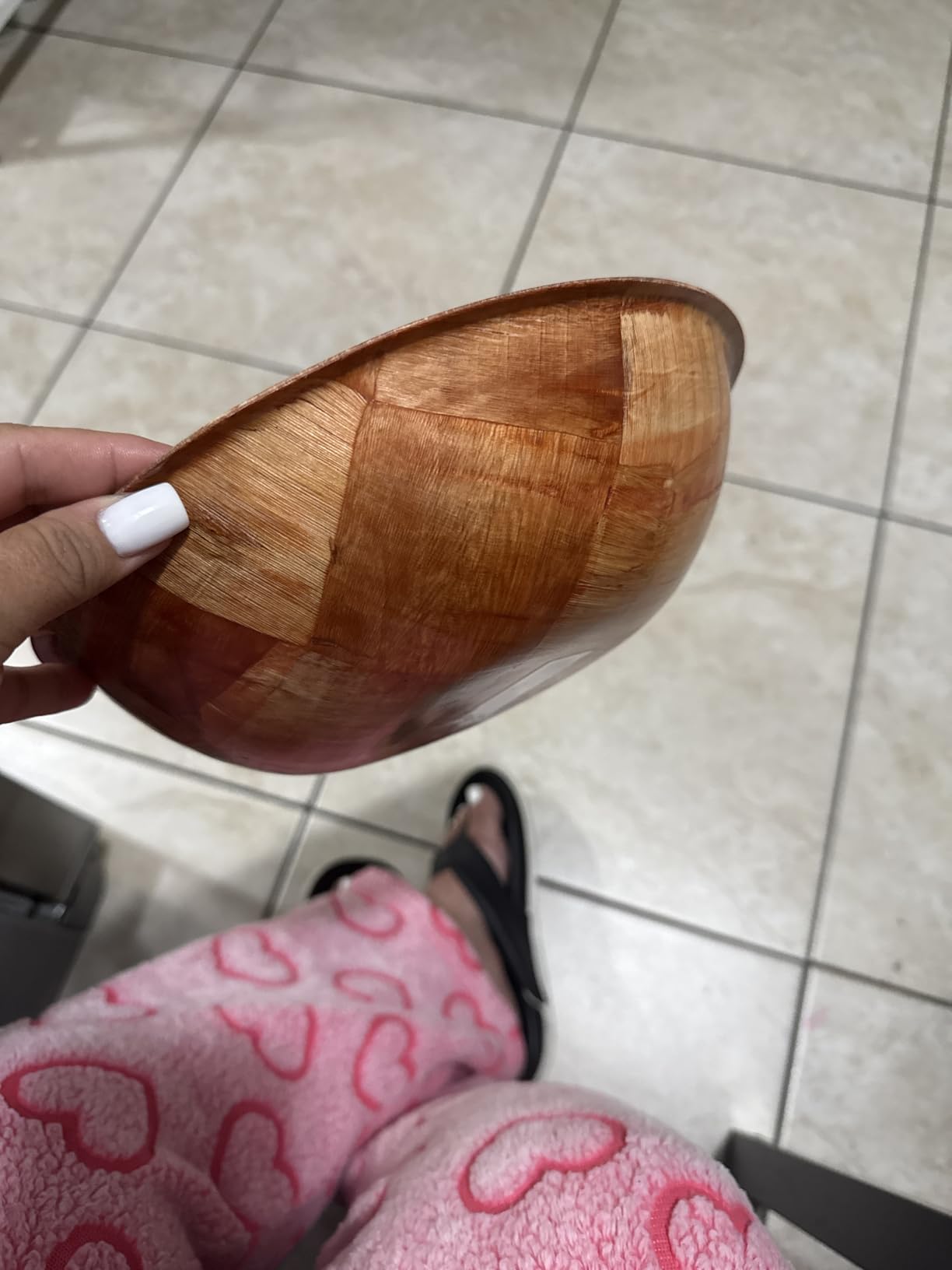 Winco WWB-10 Wooden Woven Salad Bowl, 10-Inch, Brown customer photo 1
