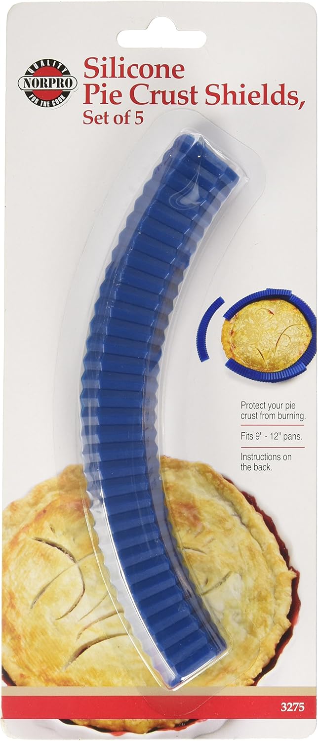 Norpro Silicone Pie Crust Shields, 5-Piece, One Size, Blue customer photo 1