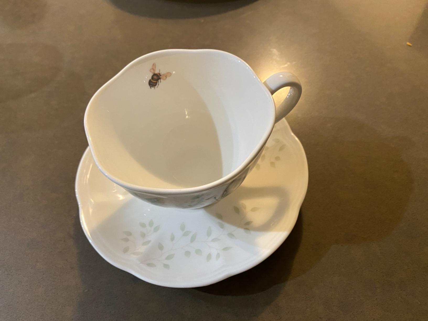 Lenox Porcelain Meadow Cup and Saucer, 1.3 LB, Blue Butterfly customer photo 2