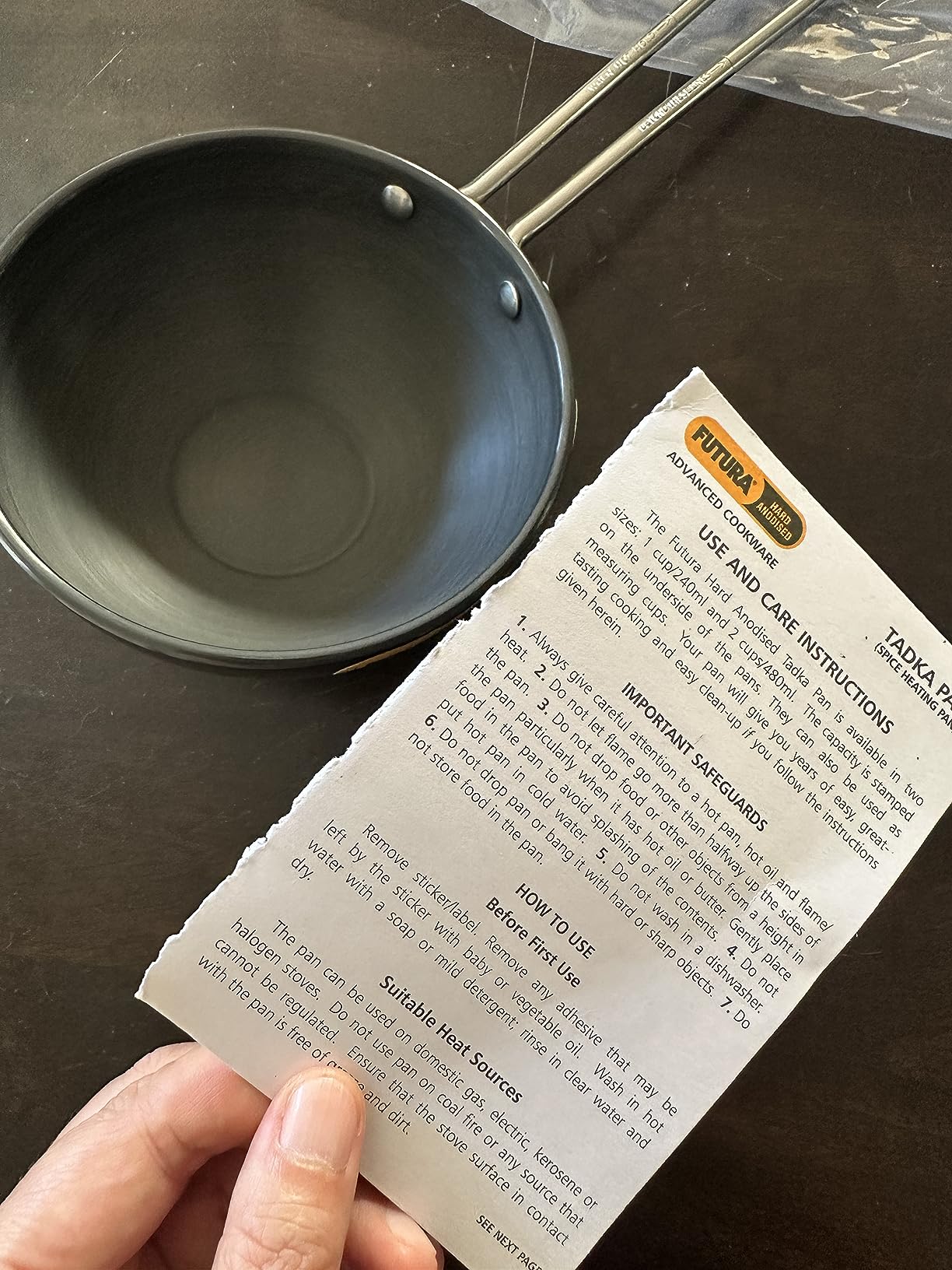 FUTURA Anodised Heating Pan, 1 Cup, Black customer photo 1