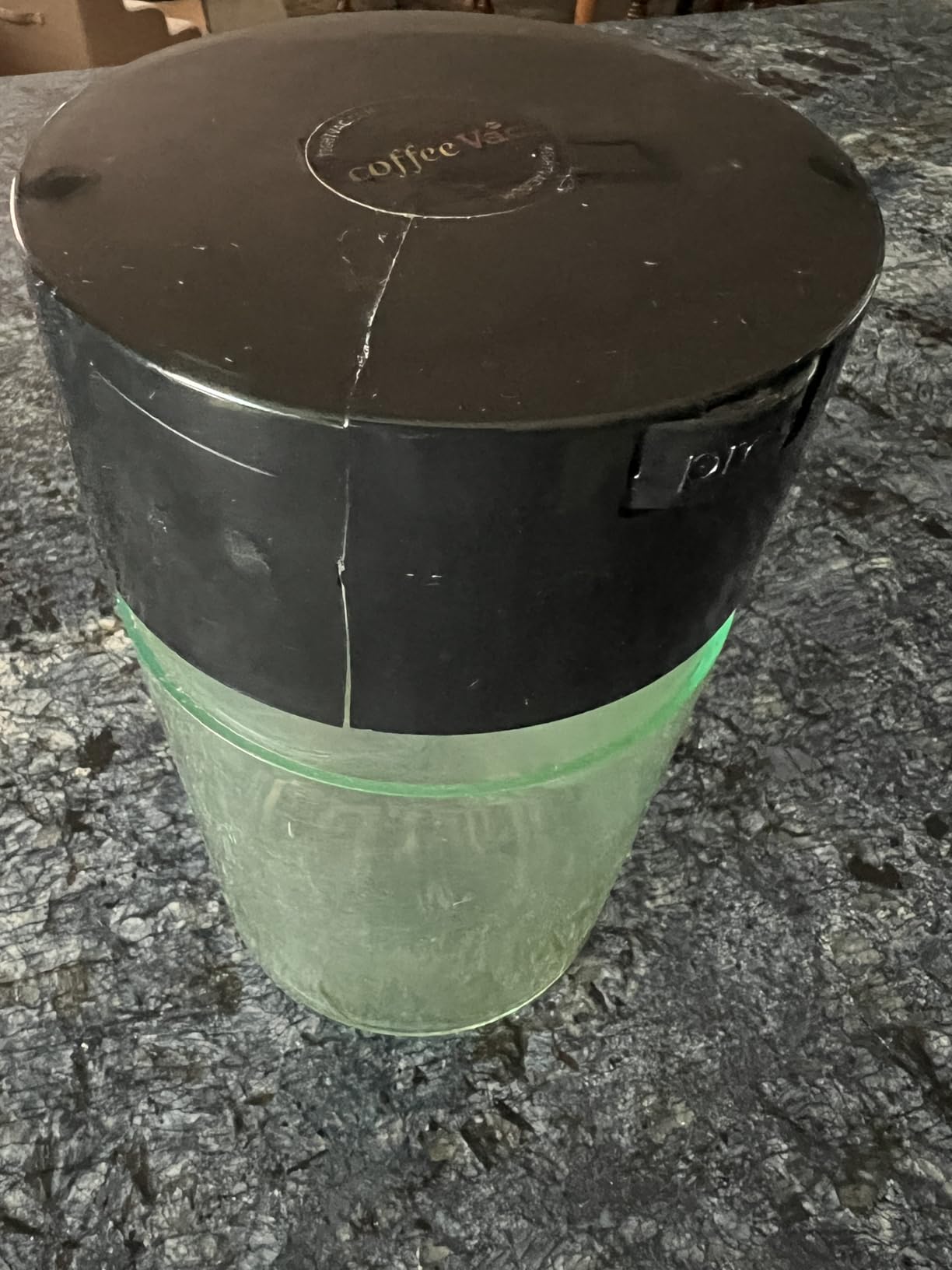 COFFEEVAC 1LB Patented Airtight Multi-use Vacuum Works as Smell Proof Ground Coffee Bean Containers. Black Cap and Body, 1.85-Liter/1.6-Quart customer photo 2