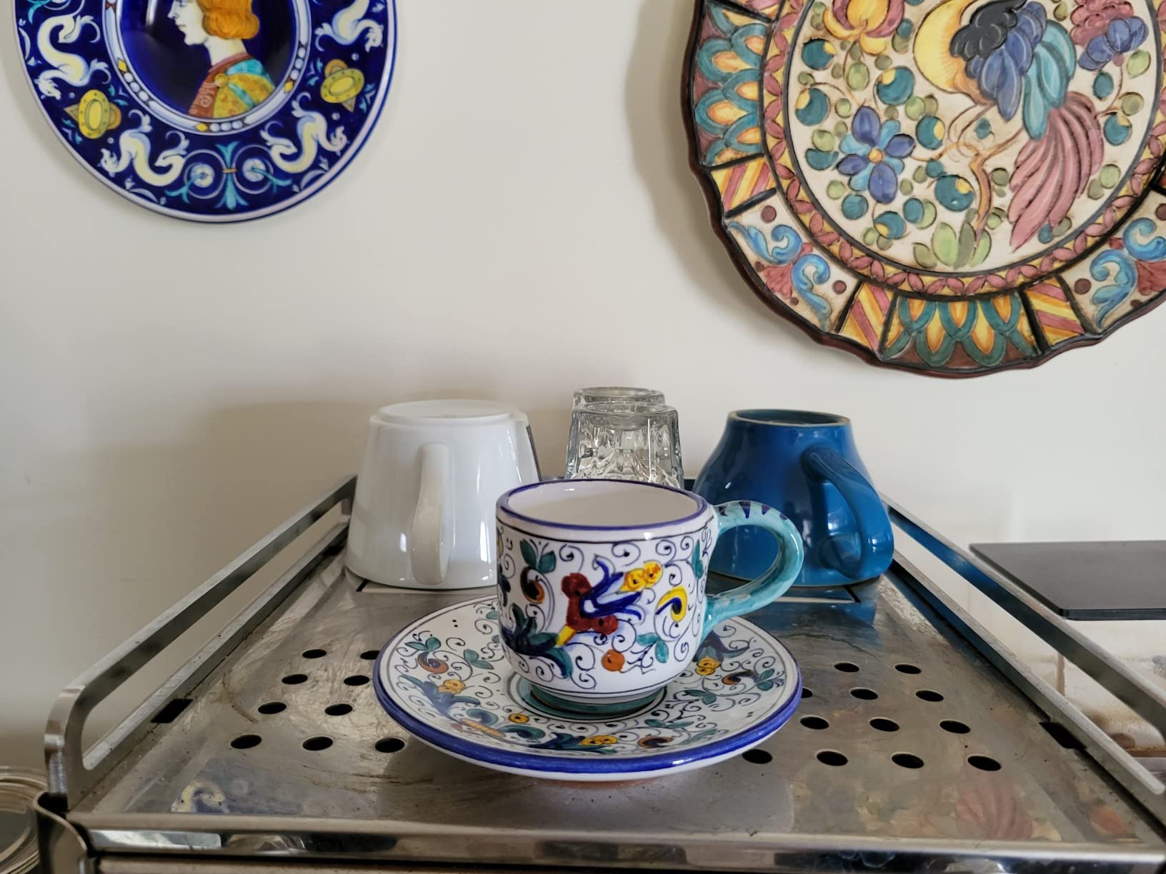 Fima thatsArte.com - Italian Ceramic Espresso Cup & Saucer Ricco Deruta Blu - Hand Painted Cup, Made in Italy Ceramics, Handmade Coffee Cups, Italian Ceramics Deruta, Italian Pottery customer photo 1