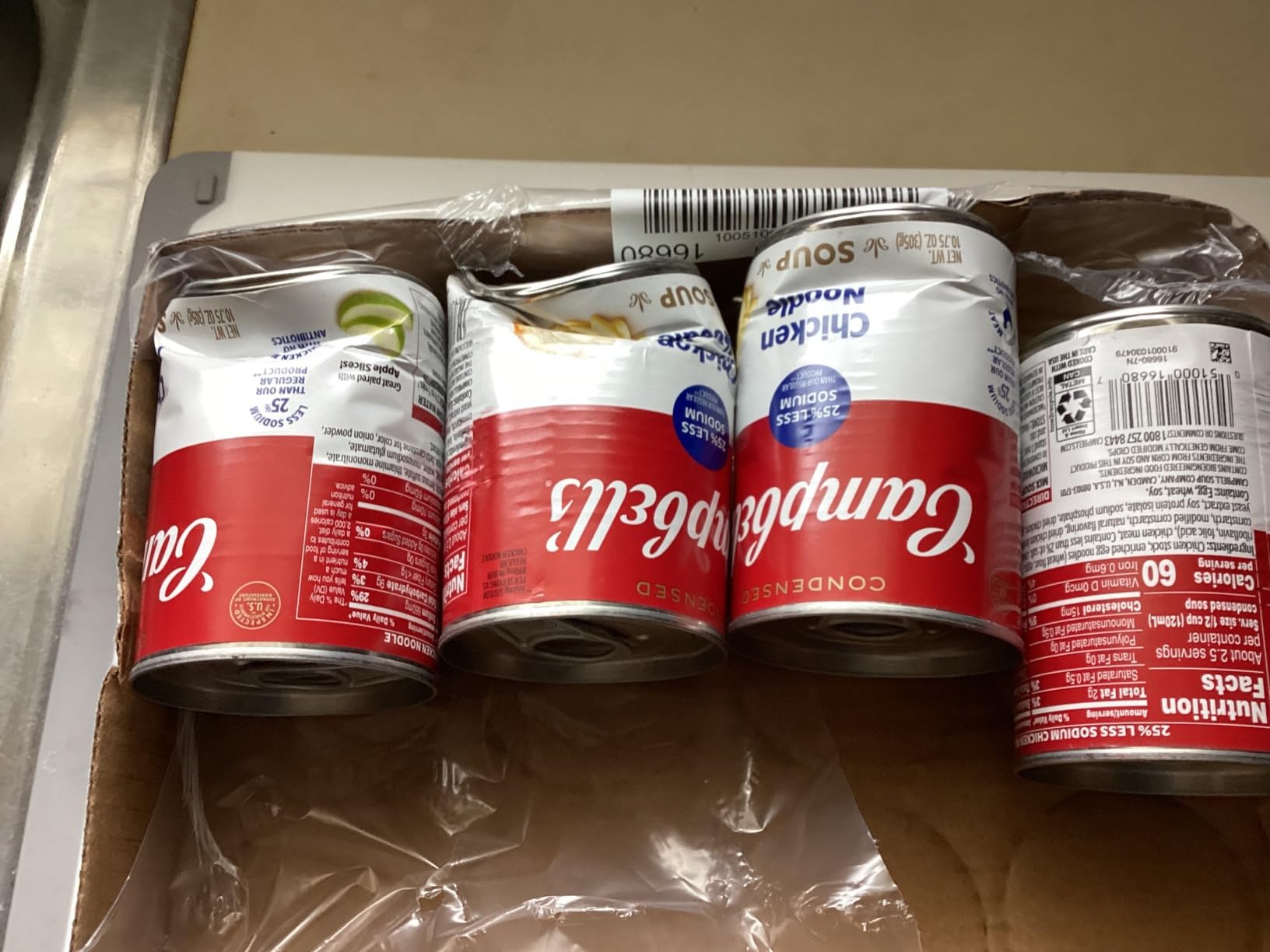 Campbell's Condensed 25% Less Sodium Chicken Noodle Soup, 10.75 oz Can (Pack of 12) customer photo 1