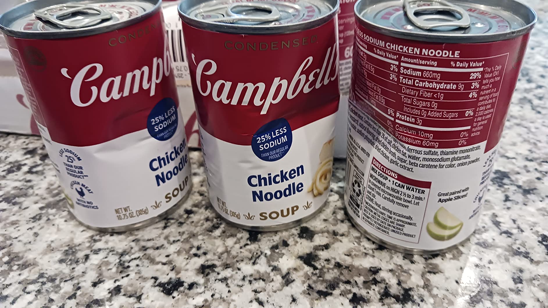 Campbell's Condensed 25% Less Sodium Chicken Noodle Soup, 10.75 oz Can (Pack of 12) customer photo 2