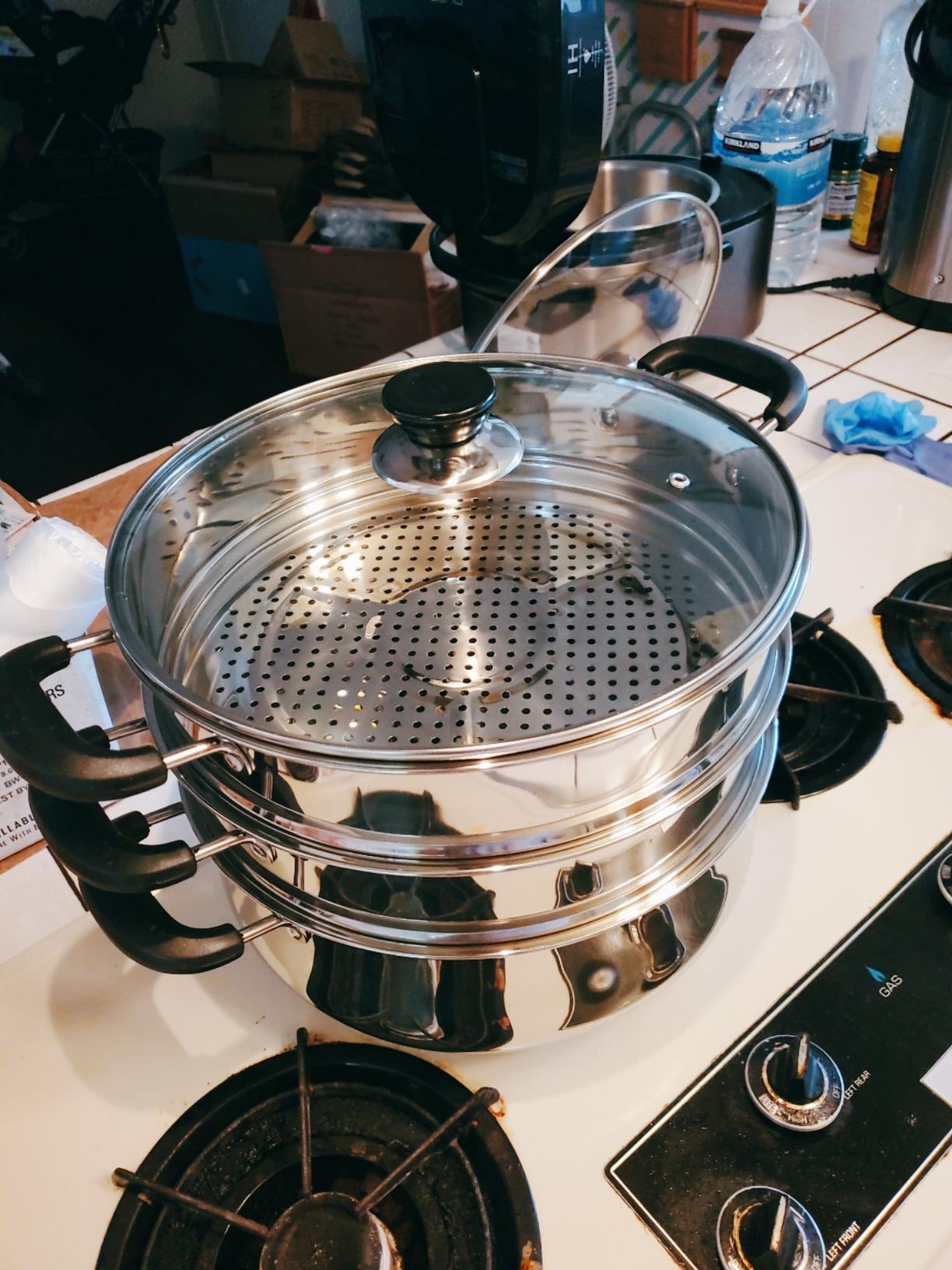 Concord 30 CM Stainless Steel 3 Tier Steamer Pot Steaming Cookware - Triply Bottom customer photo 1