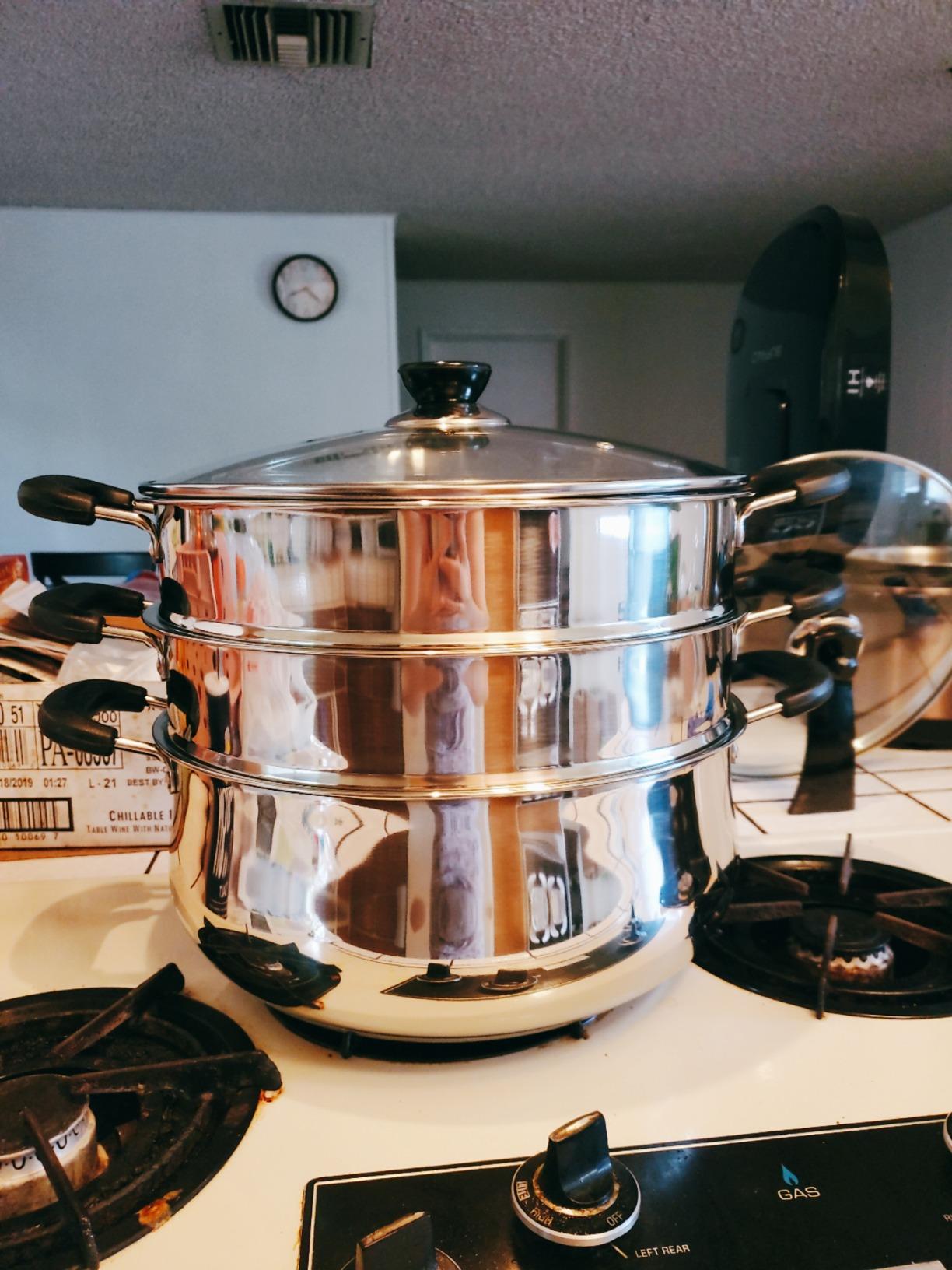Concord 30 CM Stainless Steel 3 Tier Steamer Pot Steaming Cookware - Triply Bottom customer photo 2