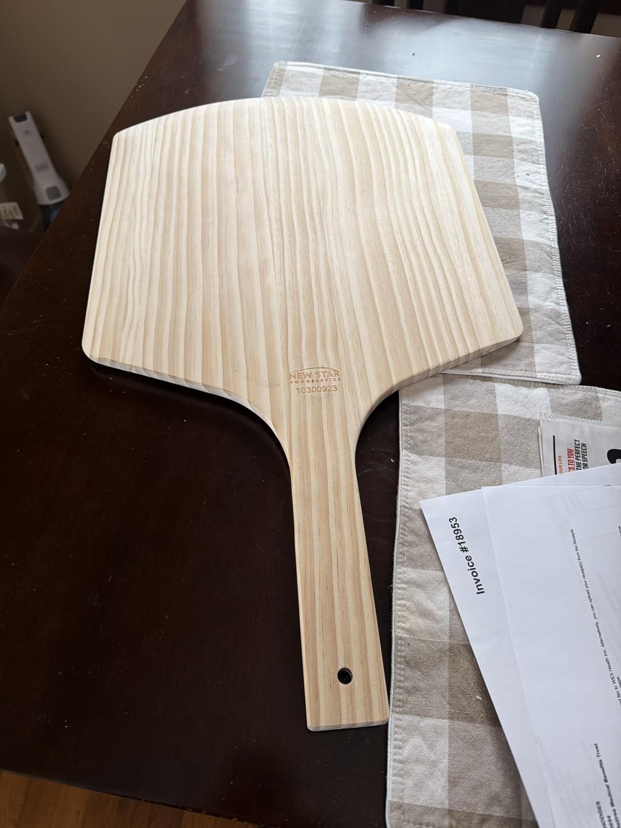 New Star Foodservice 50226 Restaurant-Grade Wooden Pizza Peel, 14