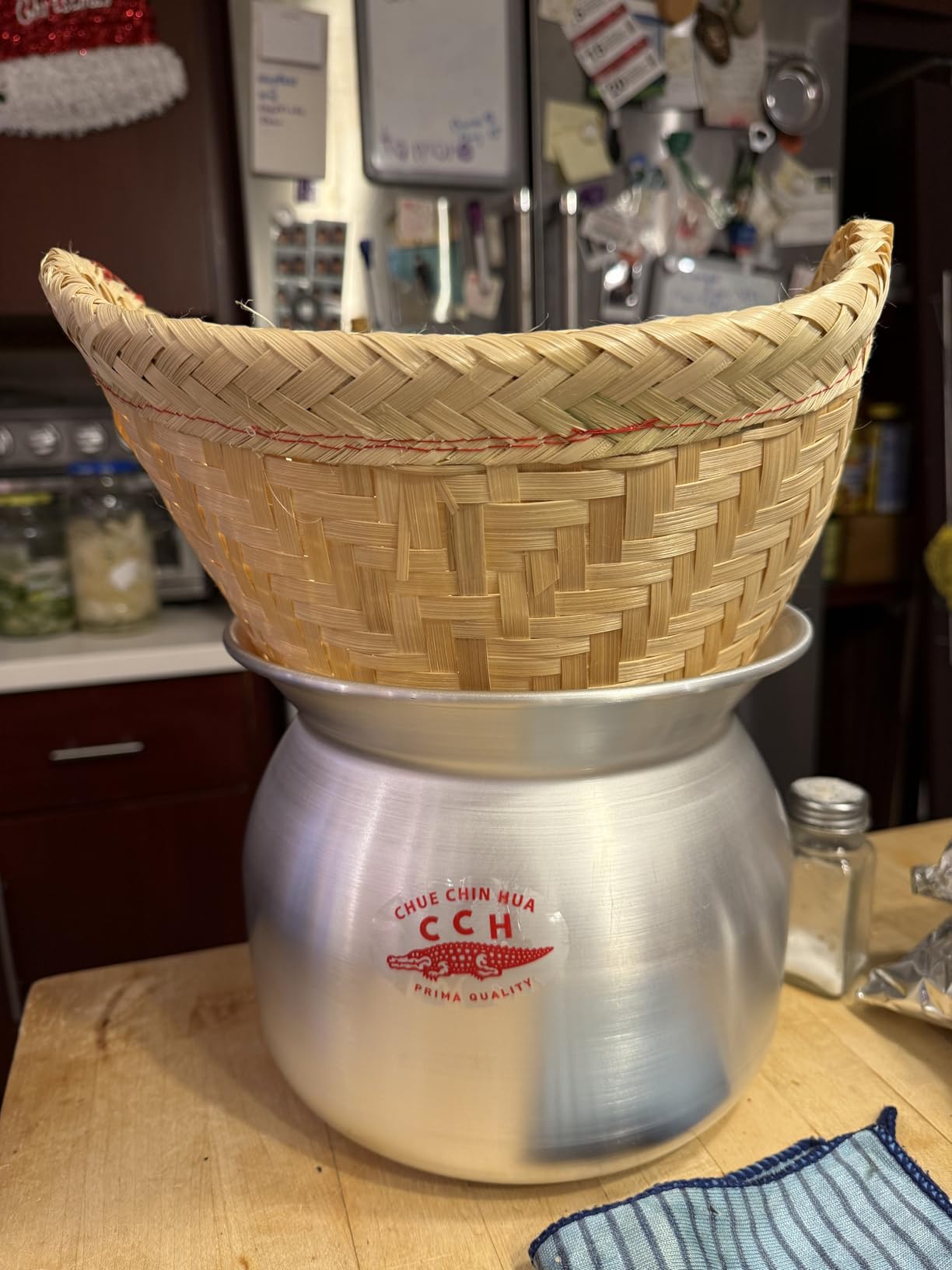 Thai Lao Sticky Rice Steamer Pot and Basket Cook Kitchen Cookware Tool customer photo 2