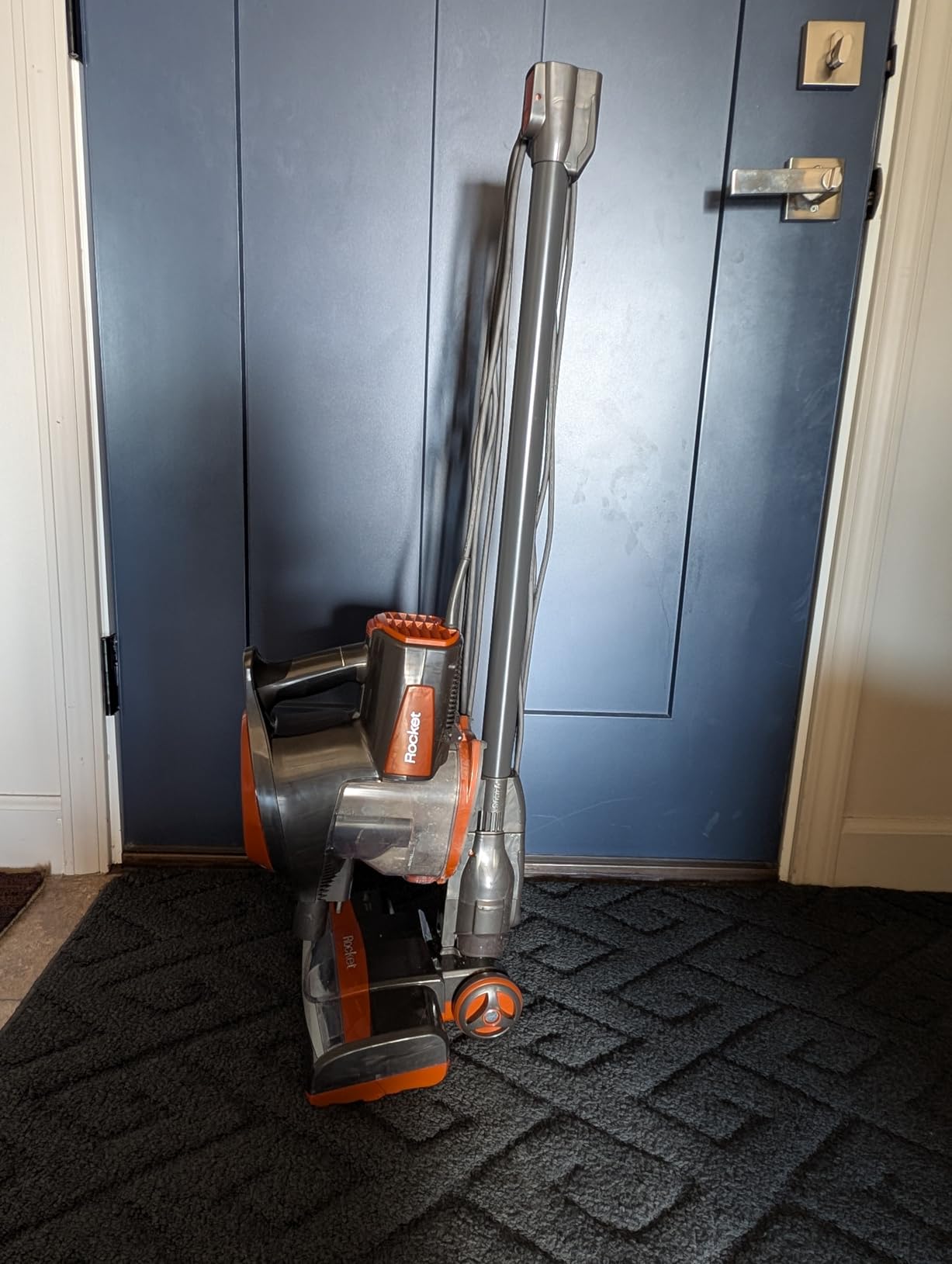 Shark Rocket Ultra-Light Corded Bagless Vacuum for Carpet and Hard Floor Cleaning with Swivel Steering (HV301), Gray/Orange customer photo 1