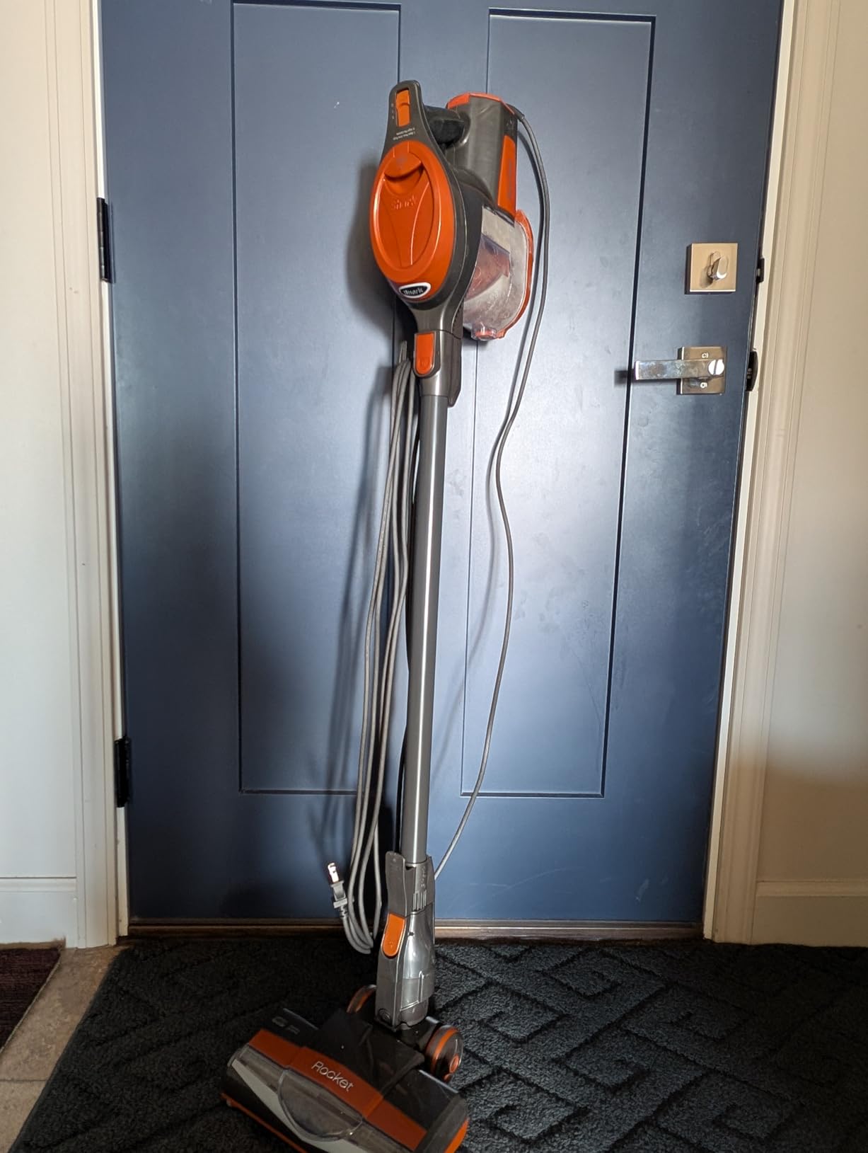 Shark Rocket Ultra-Light Corded Bagless Vacuum for Carpet and Hard Floor Cleaning with Swivel Steering (HV301), Gray/Orange customer photo 2
