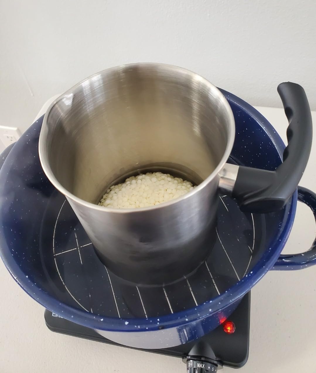 IMUSA 6.0qt Enamel Stock Pot, Blue customer photo 2
