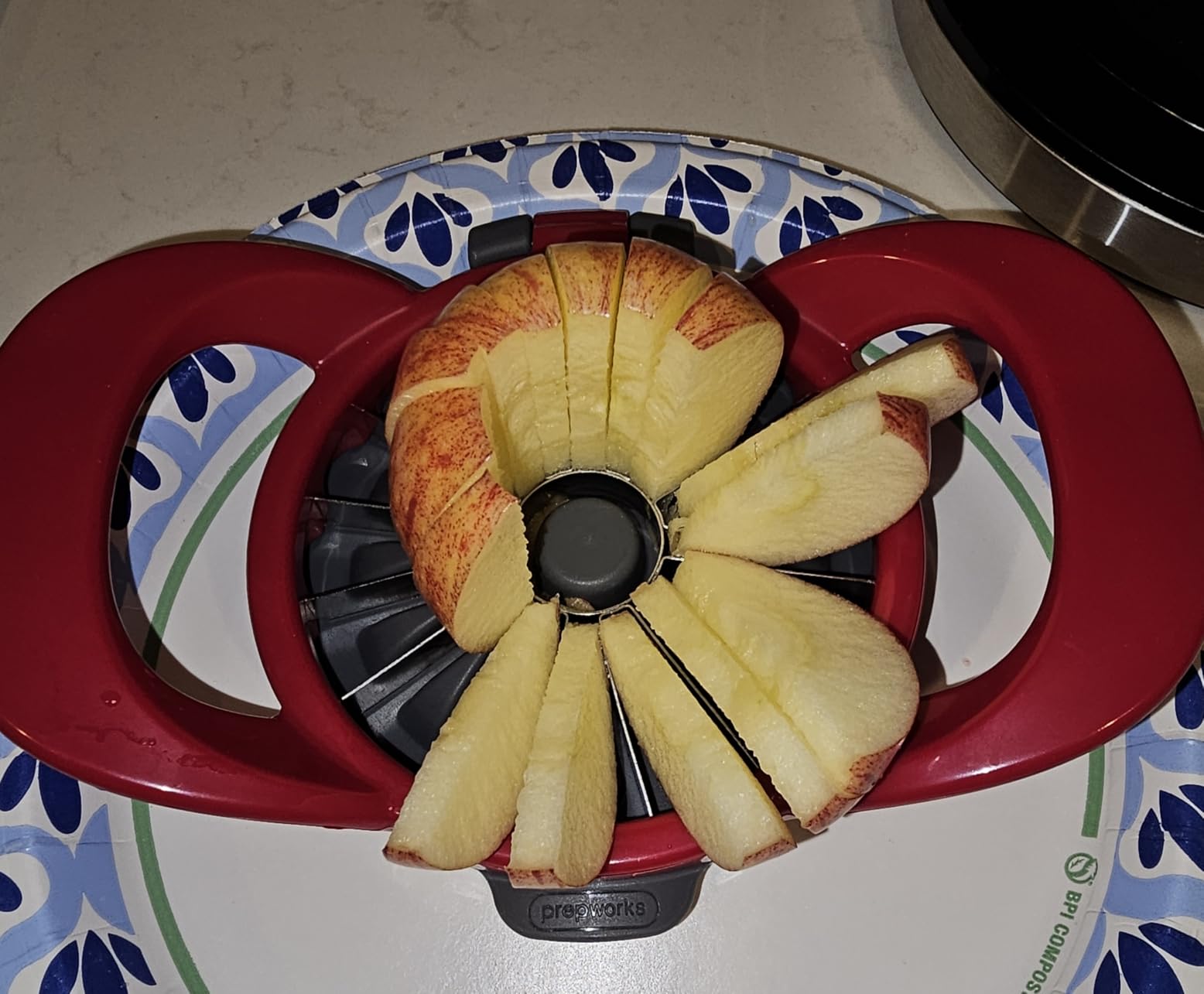 PrepWorks Dishwasher Safe Apple Slicer and Corer - 16-Slice Thin Apple Cutter with Safety Cover customer photo 1
