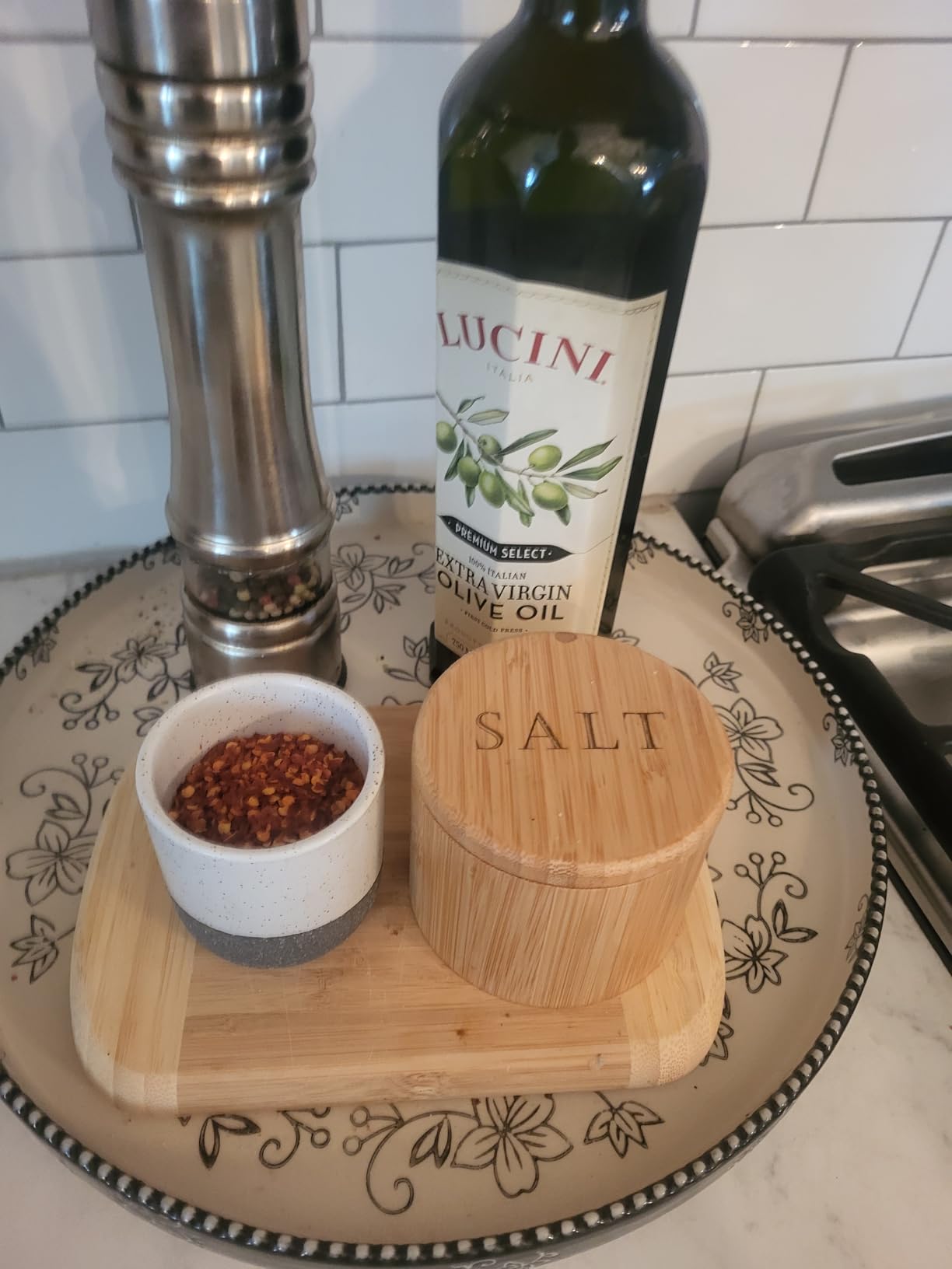 Totally Bamboo Salt Cellar - Wooden Salt Box with Magnetic Lid for Countertop Storage, 6 oz Capacity customer photo 2