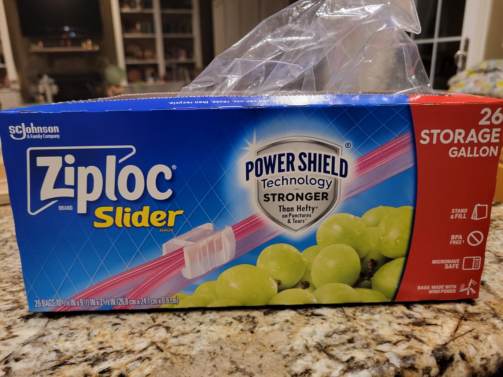 Ziploc Gallon Food Storage Slider Bags, Power Shield Technology for More Durability, 68 Count customer photo 1