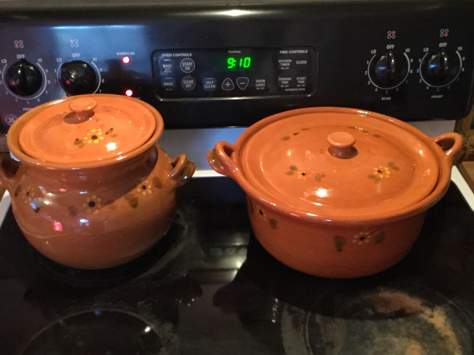 Ancient Cookware, Mexican Clay Lidded Cazuela Pot, Large, Terracotta, 4.5 Quarts customer photo 1