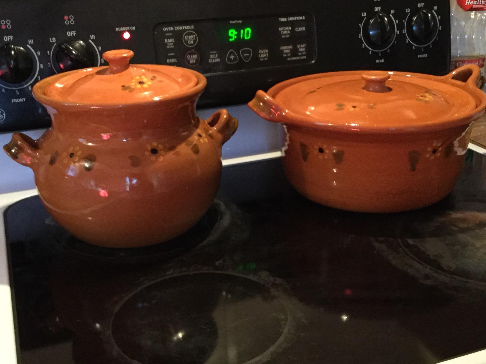Ancient Cookware, Mexican Clay Lidded Cazuela Pot, Large, Terracotta, 4.5 Quarts customer photo 2