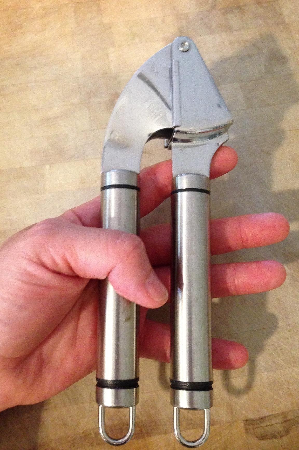 Alpha Grillers Garlic Press Stainless Steel - Easy to Clean, Rust-Proof, Dishwasher Safe - Stainless Steel Garlic Press, Mincer, Crusher with Silicone Peeler & Cleaning Brush customer photo 2