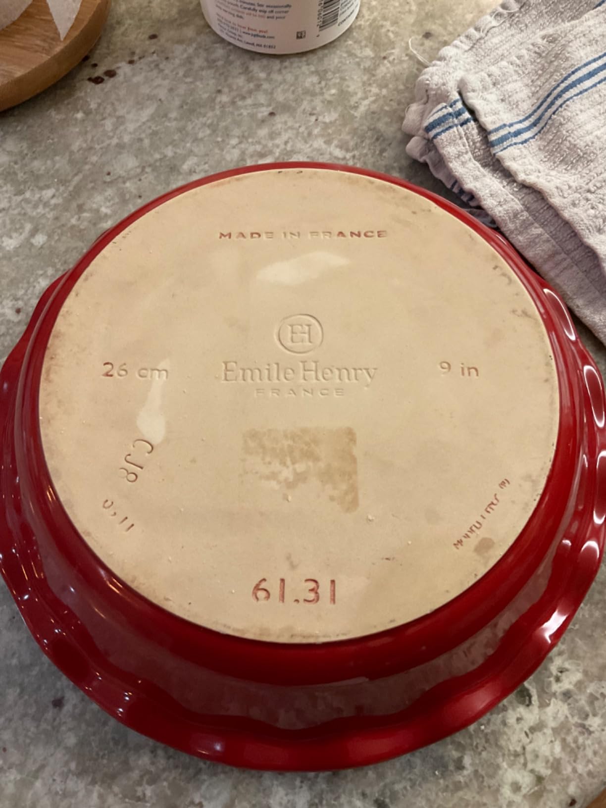 Emile Henry Pie Dish, 9, Burgundy Red customer photo 2