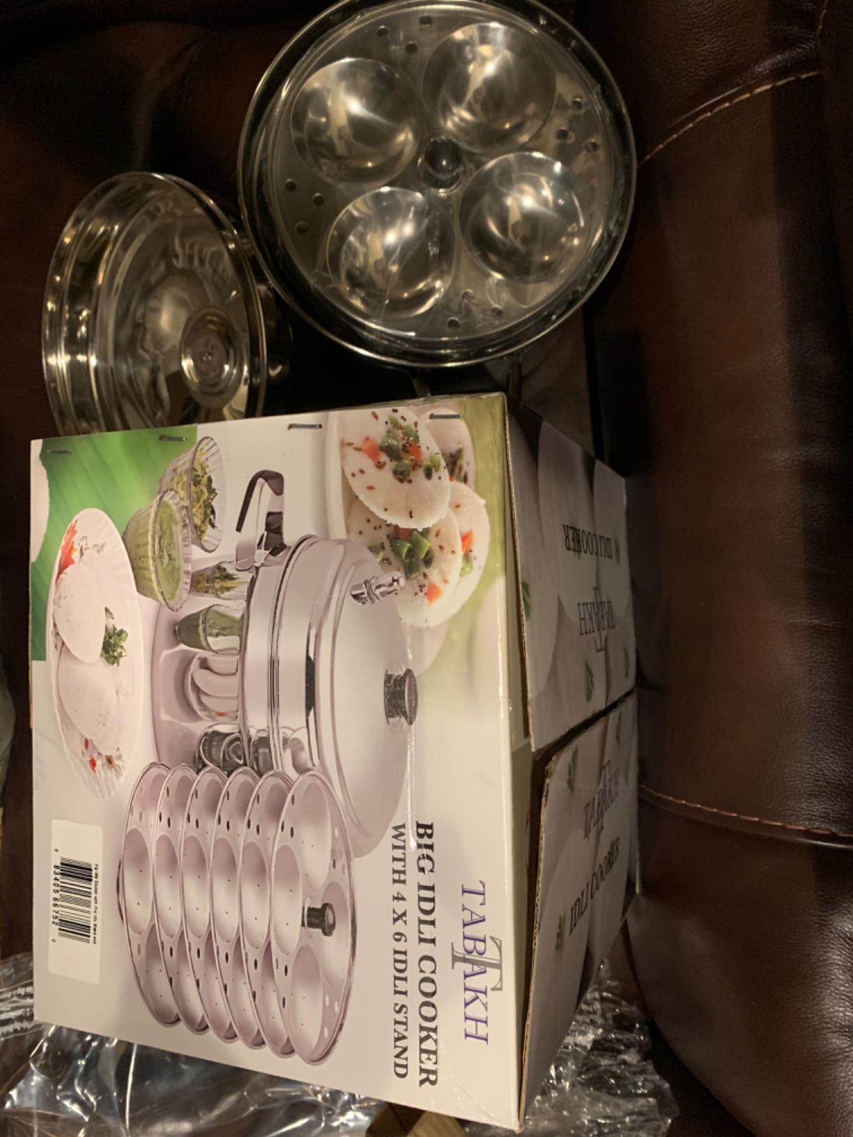 Tabakh IC-206 6-Rack Stainless Steel Idli Cooker with Strong Handles, Makes 24 Idlis customer photo 1