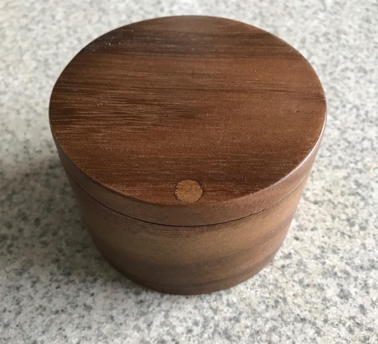 Lipper International Acacia Wood Salt or Spice Box with Swivel Cover, 3-1/2