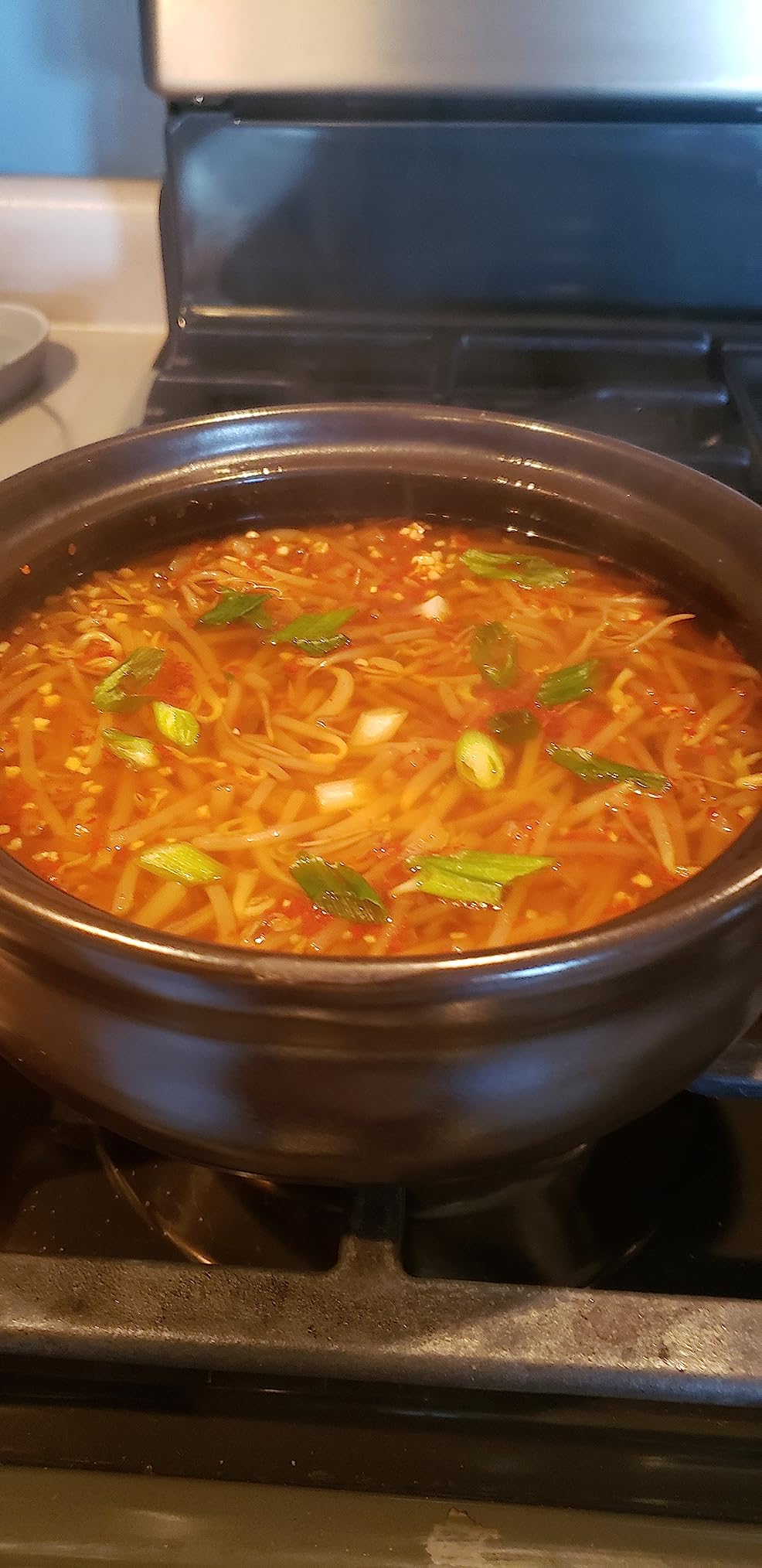 Crazy Korean Cooking Korean Stone Bowl (Dolsot), Sizzling Hot Pot for Bibimbap and Soup - Premium Ceramic (Large with Lid) customer photo 1