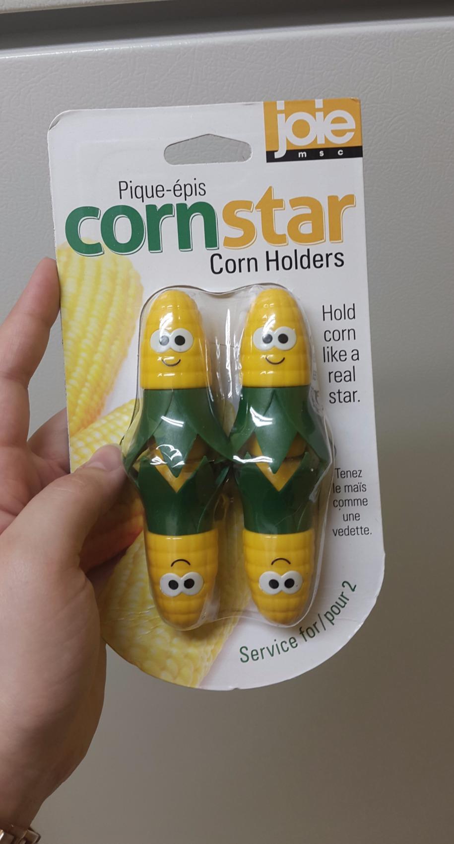 Joie Corn Cob Stripper, Durable Stainless Steel Blades, Secure Contoured Grip, Compact Peeler Cuts in Both Directions to Remove Kernels, Cute Kitchen Gadget, Great Canning Tool customer photo 1