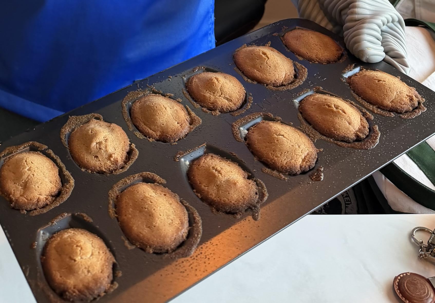 Bellemain Madeleine Pan | 12-Well Madeleine Mold Makes 12 Madeleine Cookies | Nonstick Tea Cake Pan for Madeleines, Cakelet Pan | Warp-Resistant Carbon Steel Madeline Pans (2-Pack) customer photo 1