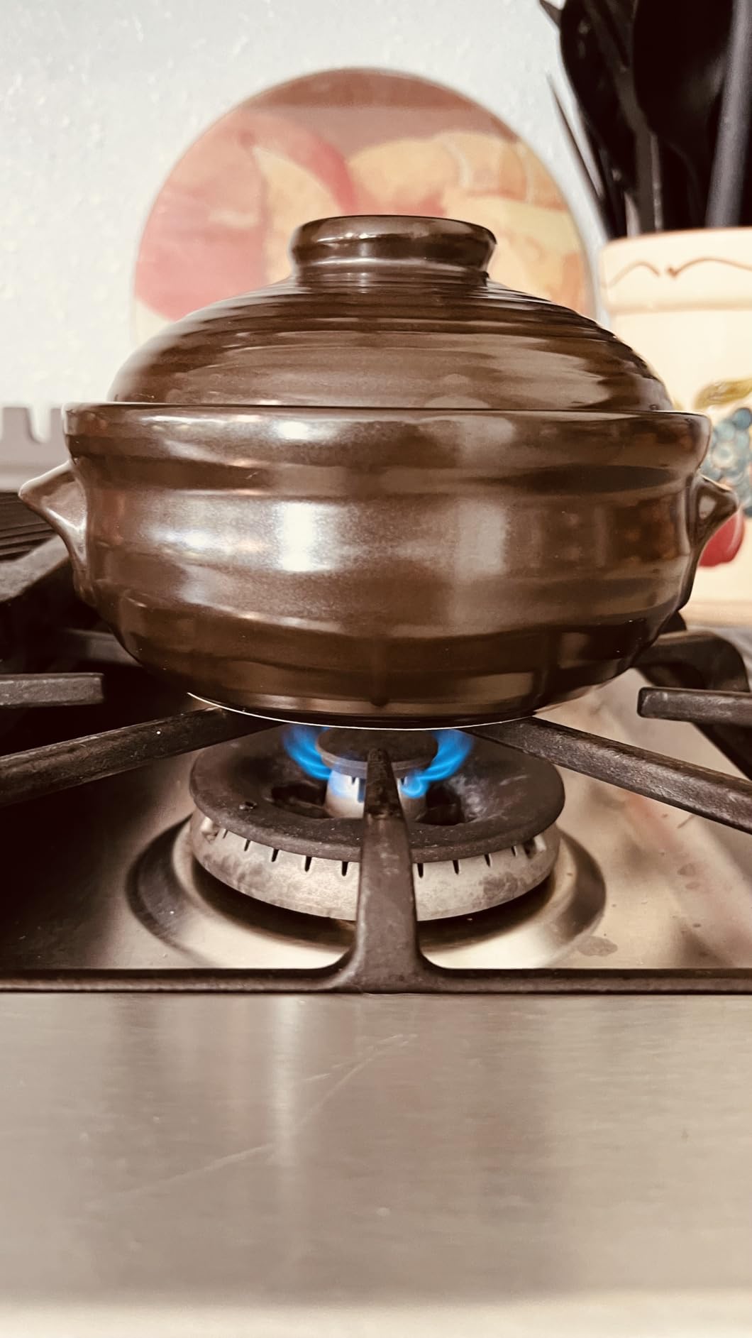 Crazy Korean Cooking Korean Stone Bowl (Dolsot), Sizzling Hot Pot for Bibimbap and Soup - Premium Ceramic (Medium - No Lid) customer photo 1