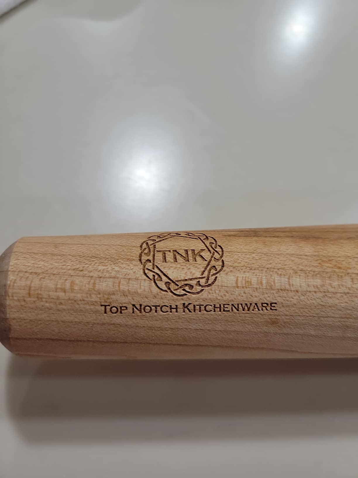 Top Notch Kitchenware | Sugar Maple French Style Rolling Pin | Tapered Solid Wood Design | Perfect for Baking Enthusiasts | Dough Roller | USA Made customer photo 2