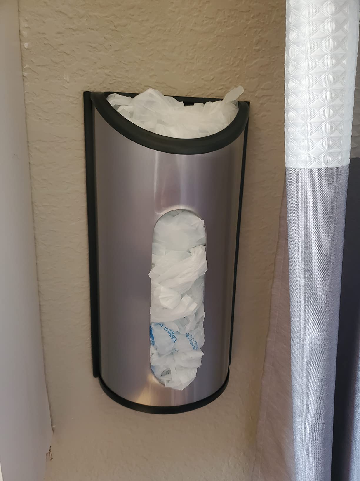 Honey-Can-Do Stainless Steel Plastic Bag Saver & Trash Bag Dispenser, Wall-Mounted Plastic Bag Organizer for Kitchen, Pantry, Garage, Durable Stainless Steel Storage for Grocery Bags and Space-Saving customer photo 2