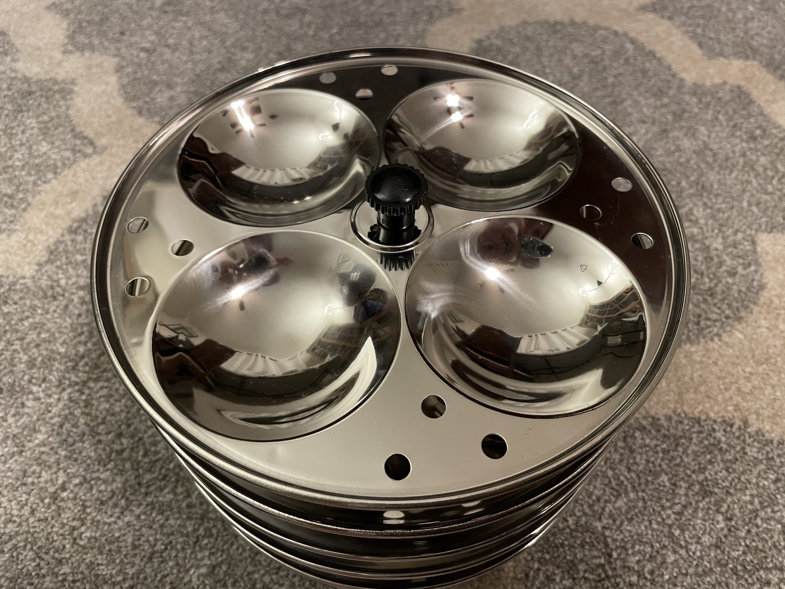 Tabakh Stainless Steel 5-Rack Idli Stand, Medium, Silver customer photo 1