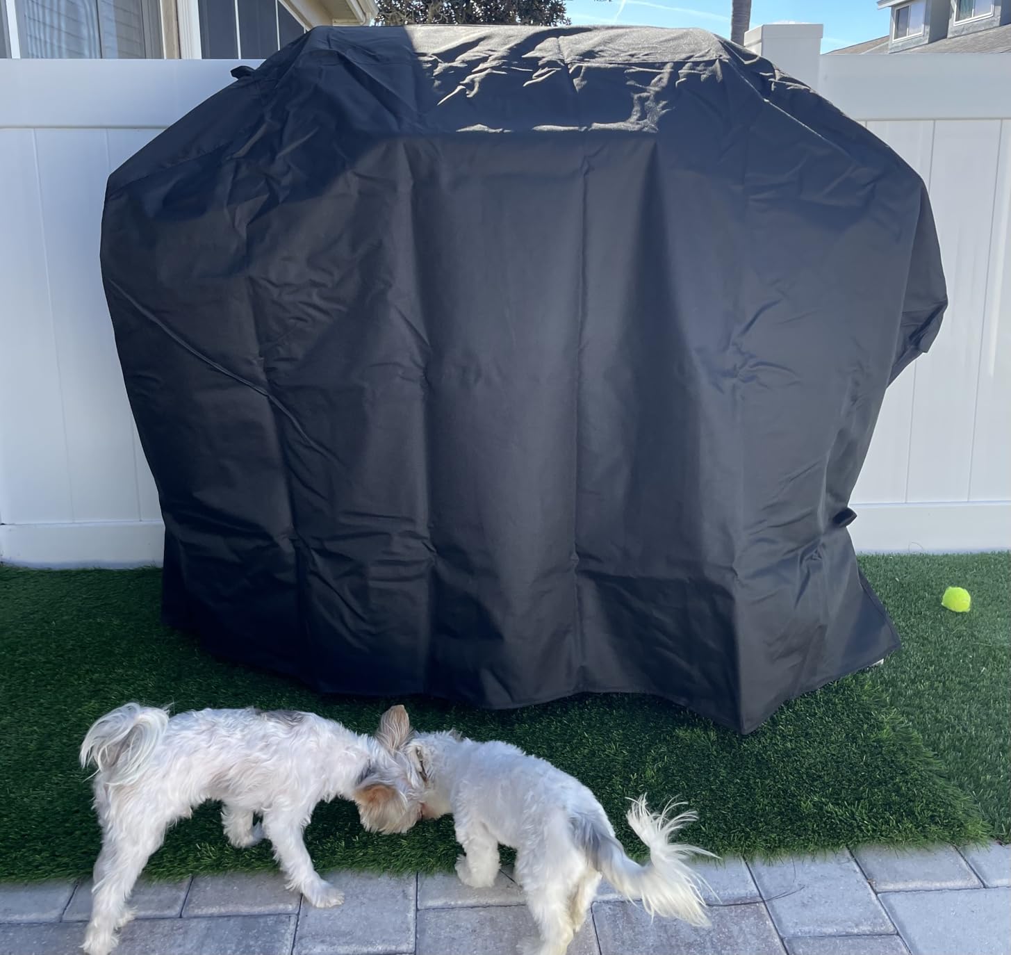 Unicook Heavy Duty Waterproof Barbecue Gas Grill Cover, 65-inch BBQ Cover, Special Fade and UV Resistant Material, Durable and Convenient, Fits Grills of Weber Char-Broil Nexgrill Brinkmann and More customer photo 1