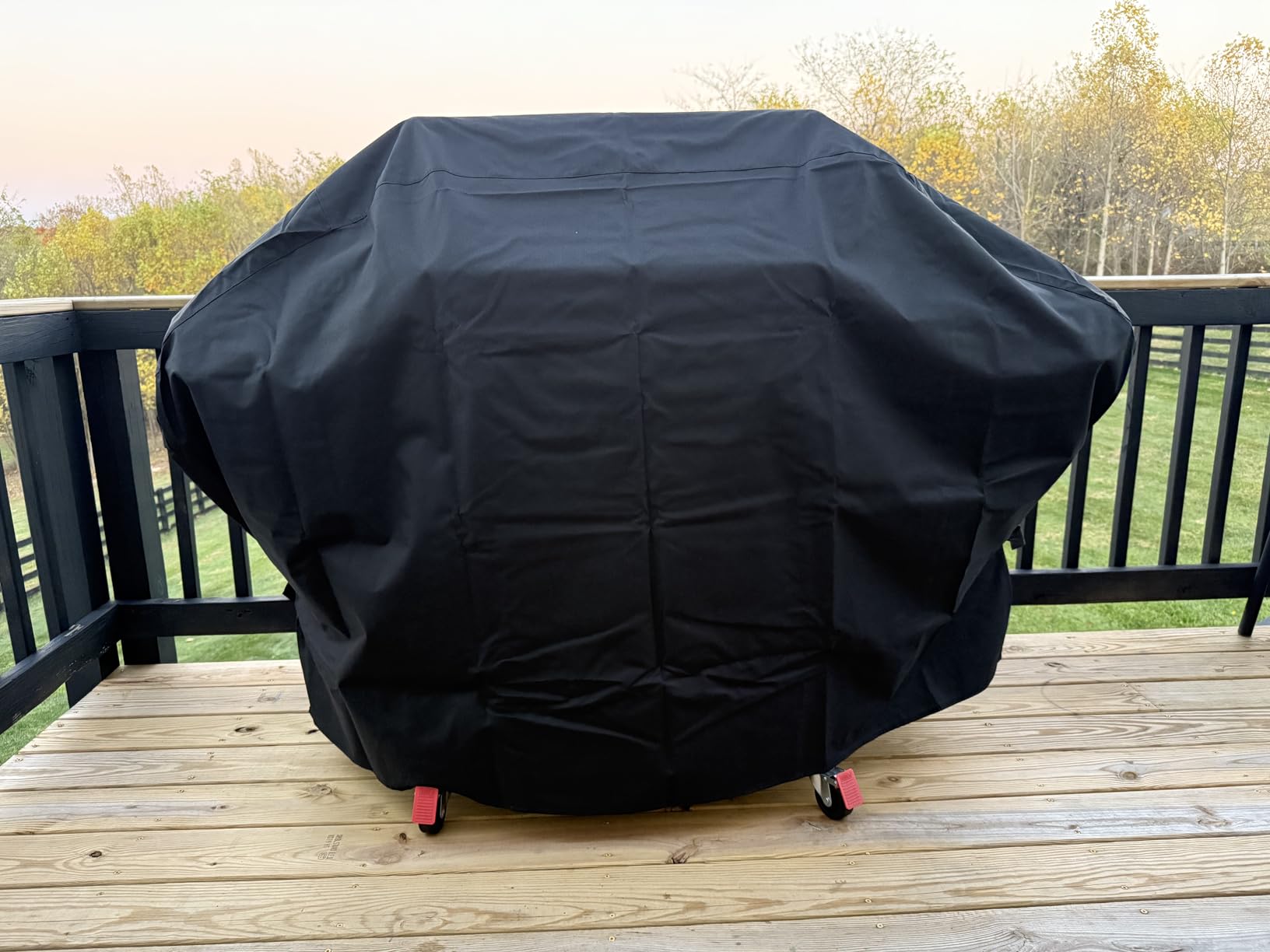 Unicook Heavy Duty Waterproof Barbecue Gas Grill Cover, 65-inch BBQ Cover, Special Fade and UV Resistant Material, Durable and Convenient, Fits Grills of Weber Char-Broil Nexgrill Brinkmann and More customer photo 2