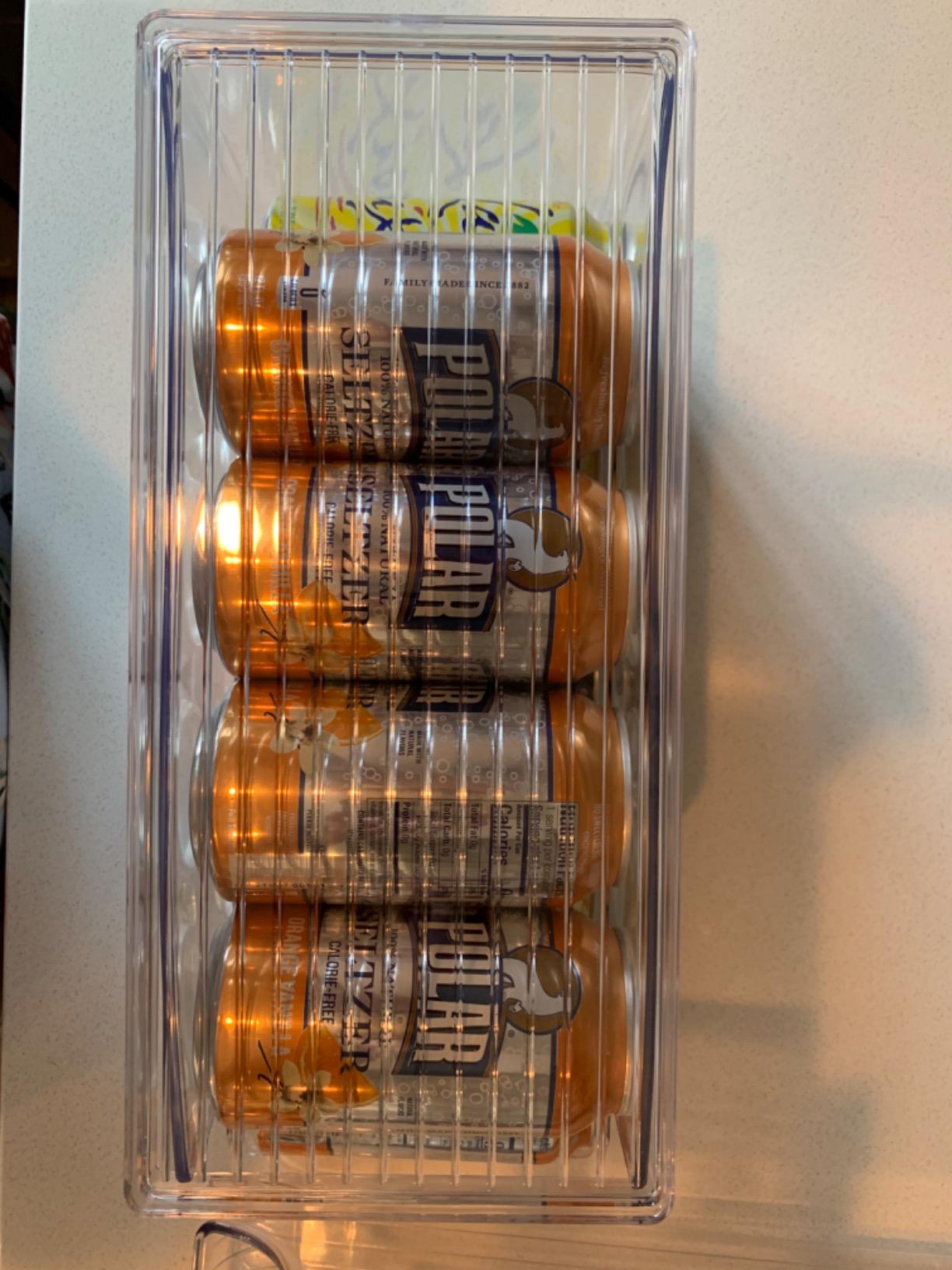 iDesign Soda Can Organizer with Lid for Pantry or Refrigerator - Clear - Made in USA customer photo 1