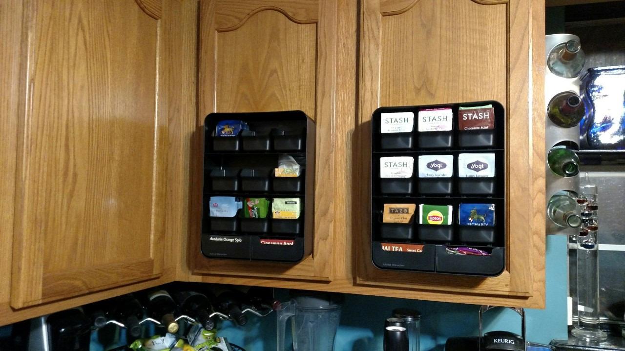 Mind Reader Tea Bag Organizer, Tea Station Organizer, Countertop Storage, Kitchen, Plastic, 10.25