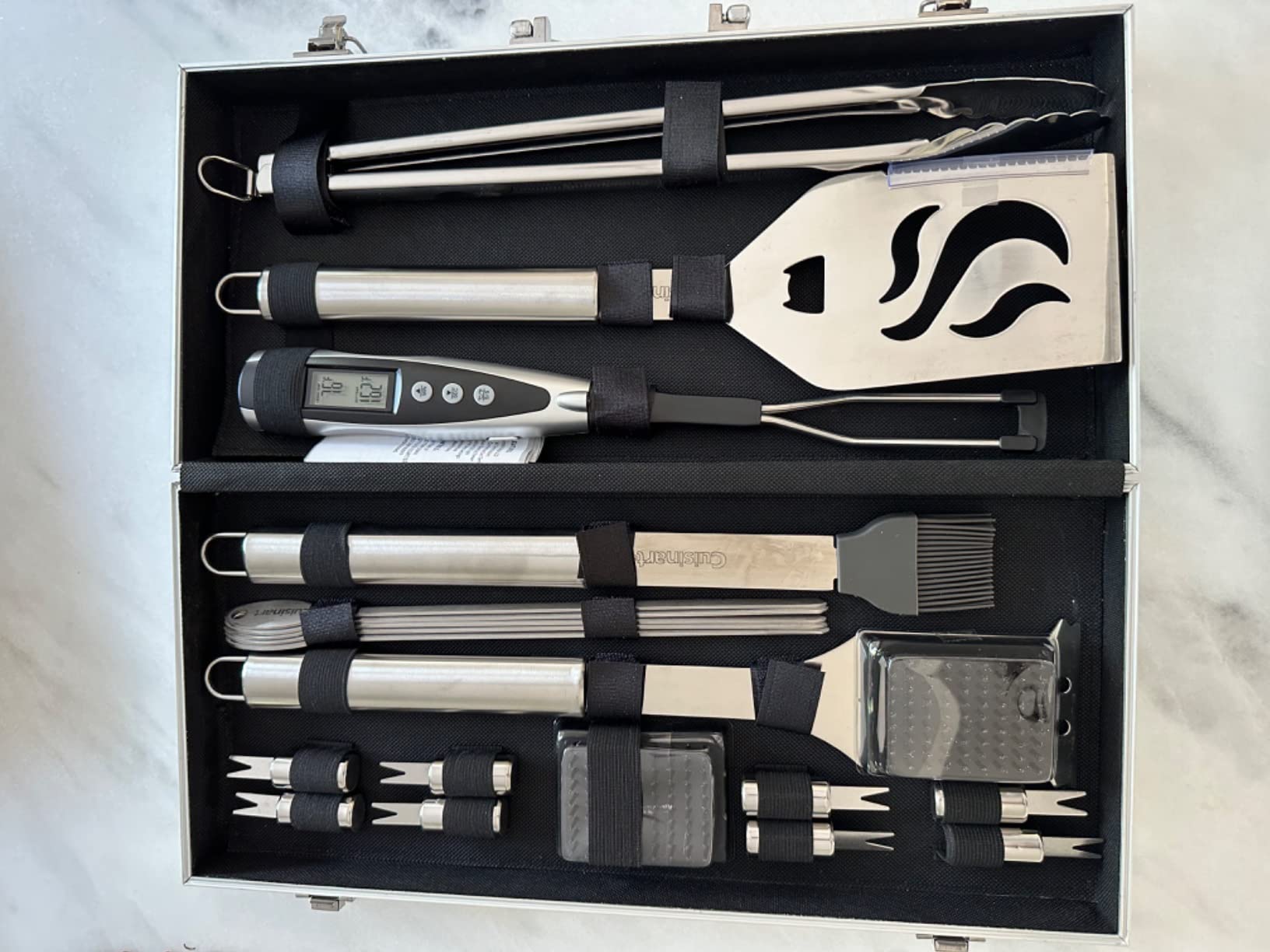 Cuisinart Deluxe Grill Tool Set, 20-Piece Grill Set, BBQ Accessories with Aluminum Case, Stainless Steel Grilling Accessories, BBQ tools, Grilling Gifts for Men, Father's Day Gifts for Dad Husband customer photo 2