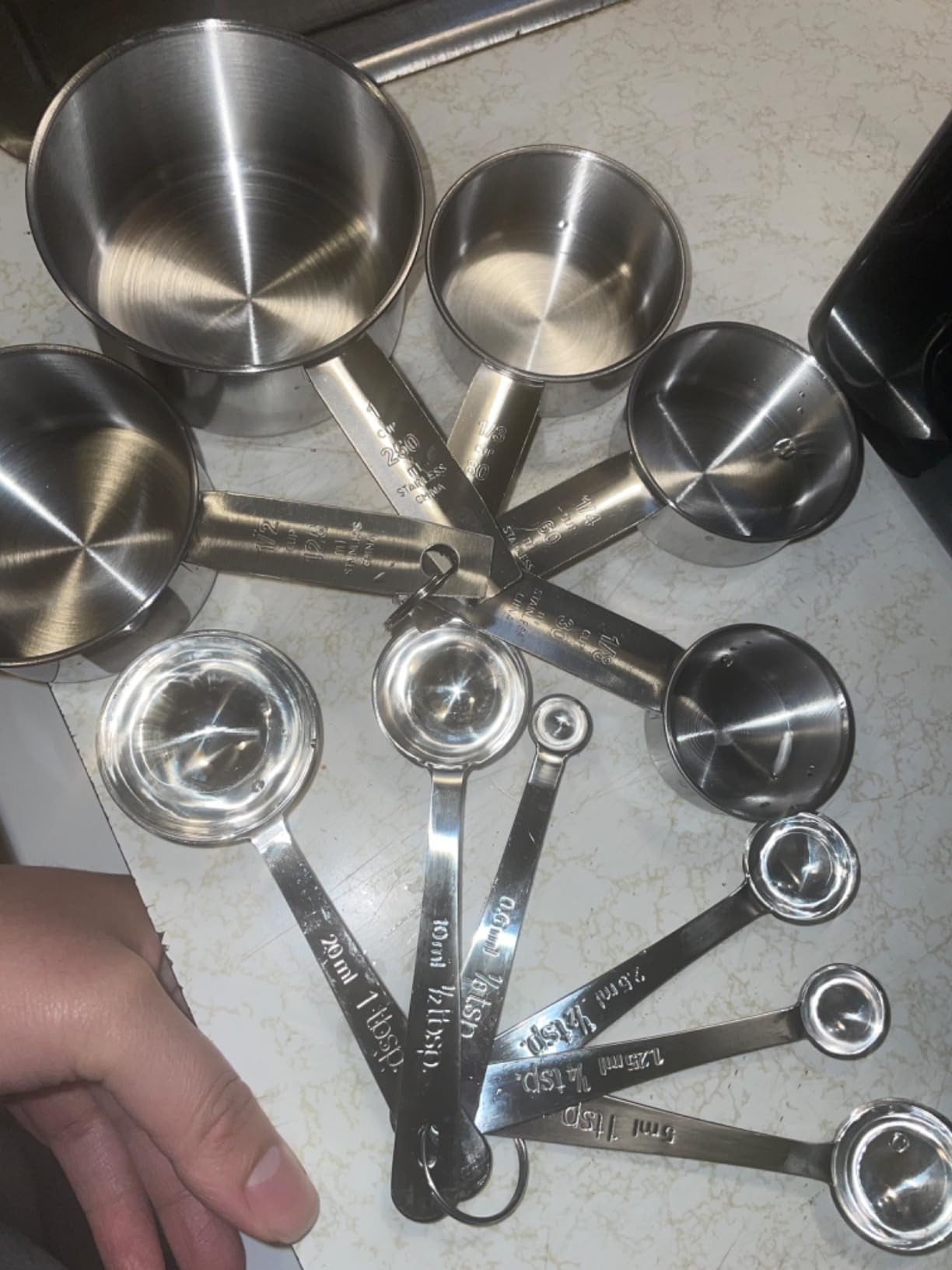 Accmor 11 Piece Stainless Steel Measuring Spoons Cups Set, Premium Stackable Tablespoons Measuring Set for Gift Dry Liquid Ingredients Cooking Baking customer photo 1