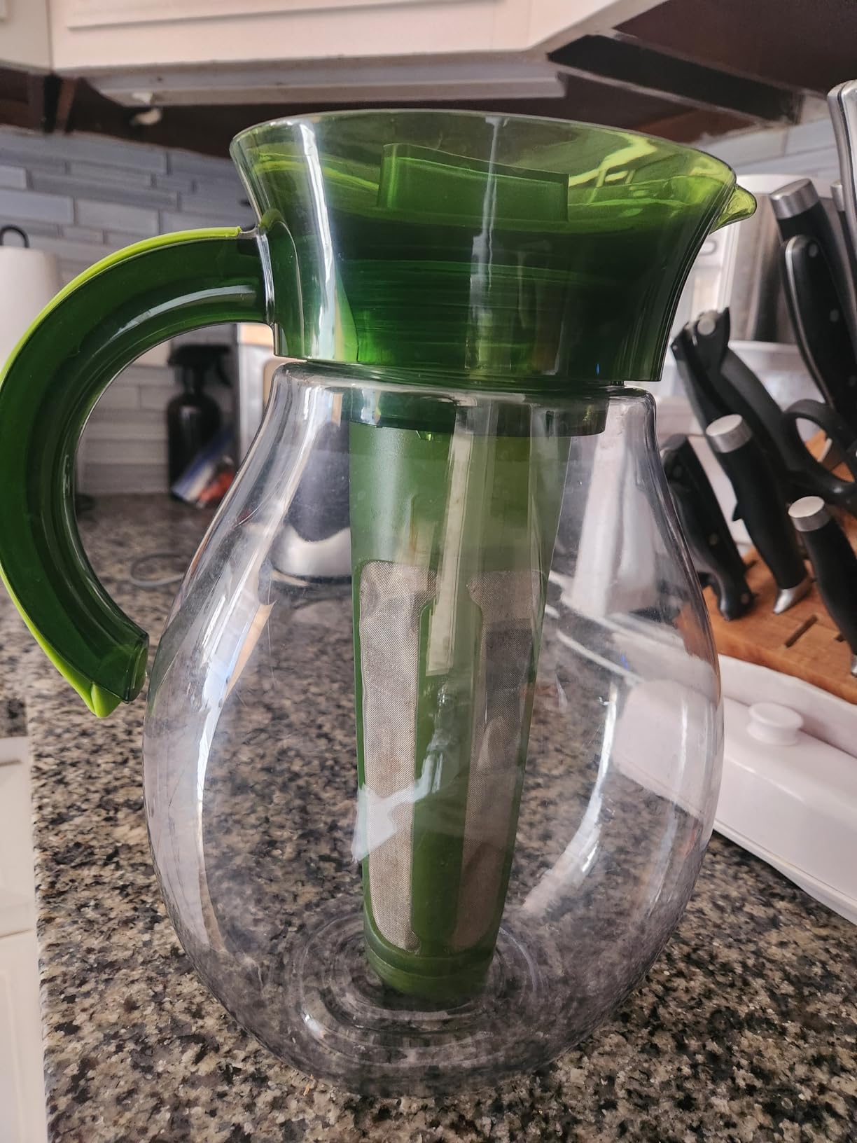 Primula The Big Iced Tea Maker and Infuser, Plastic Beverage Pitcher with Leak Proof, Airtight Lid, Fine Mesh Reusable Filter, Made without BPA, Dishwasher Safe, Green customer photo 2