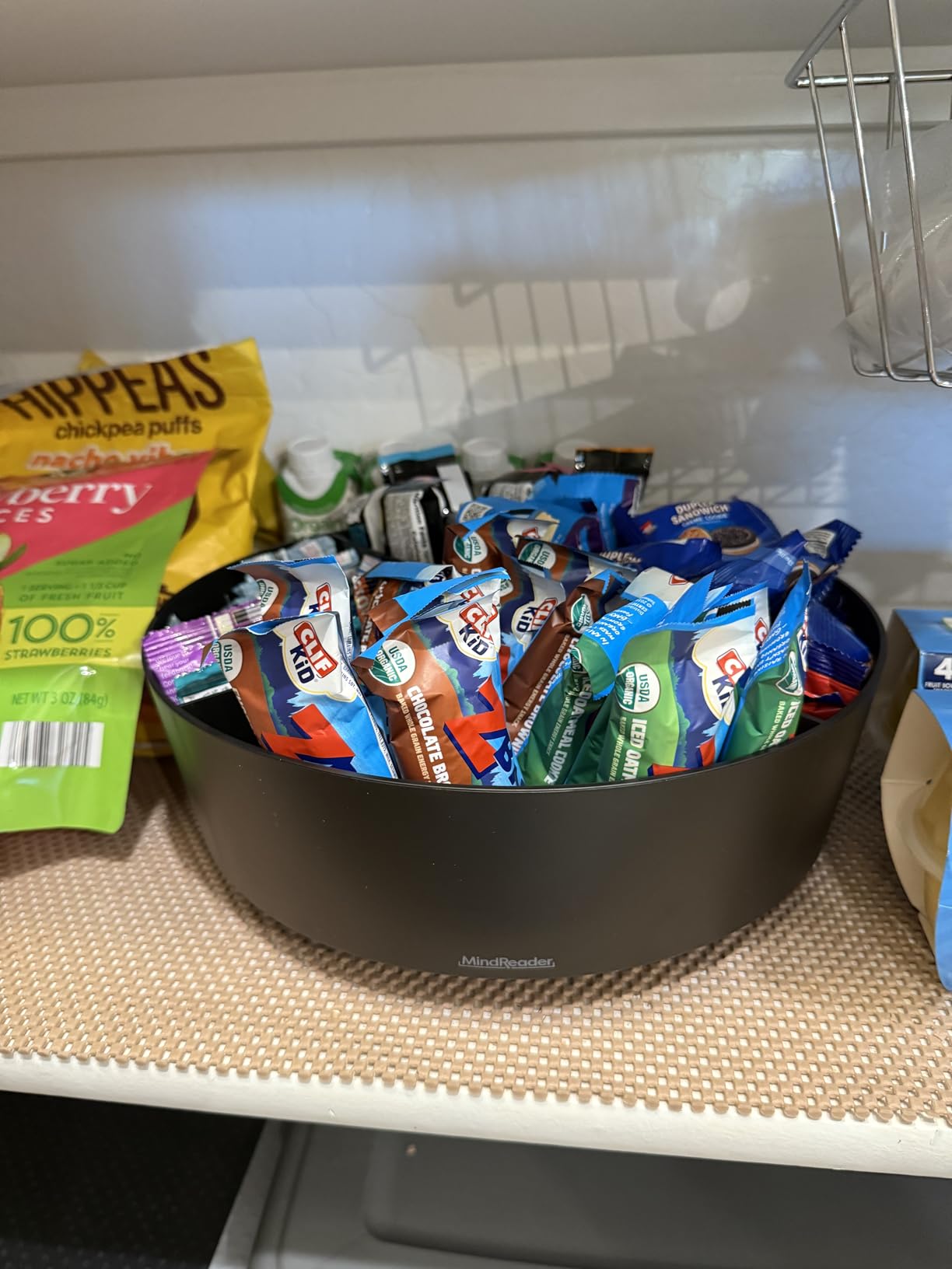 Mind Reader 2-Tier Snack Carousel, Countertop Organizer, Snack Tray, Breakroom, Kitchen, 14.25