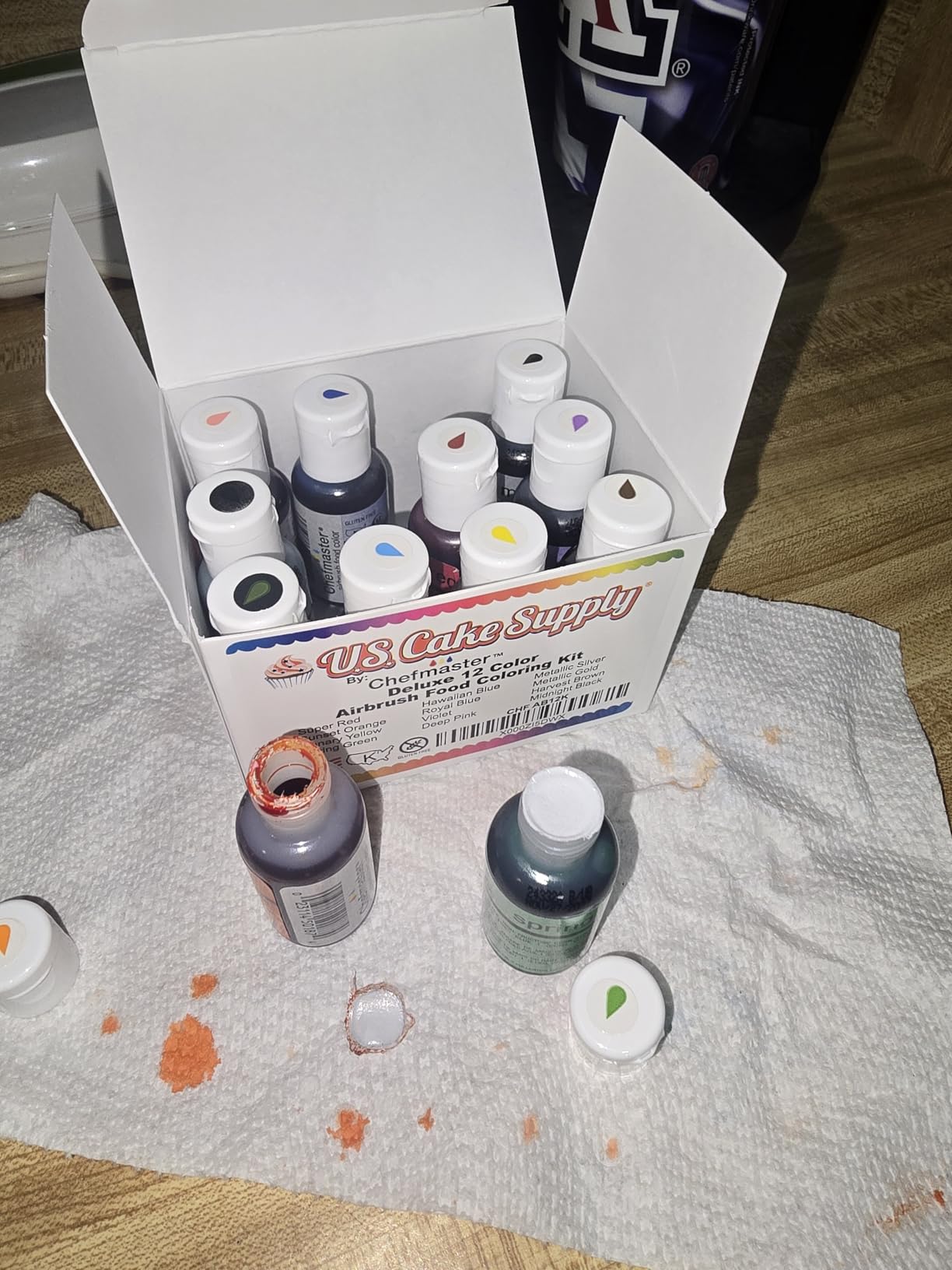 U.S. Cake Supply Airbrush Cake Color Set - The 12 Most Popular Colors in 0.64 fl. oz. (19ml) Bottles Made in the USA customer photo 2