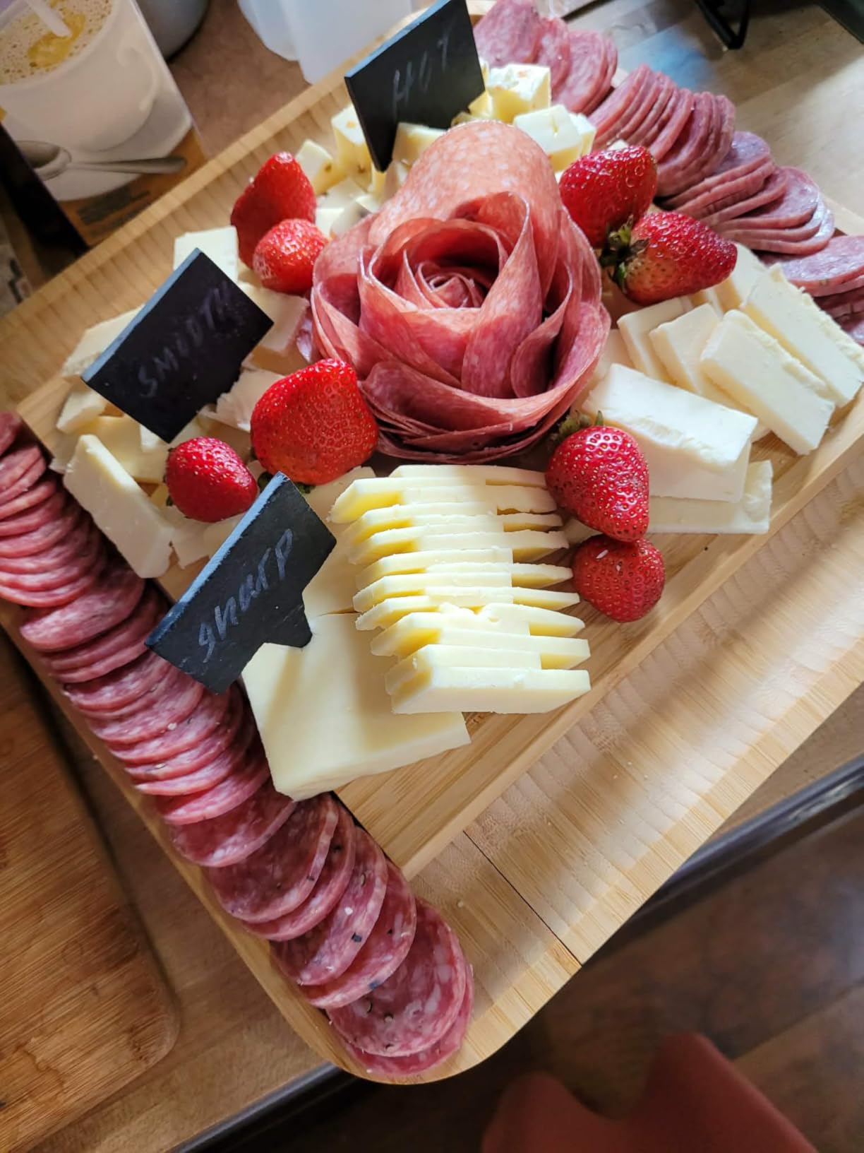 Charcuterie Boards Gift Set - Bamboo Cheese Board Set Charcuterie Tray & Serving Platter for Hosting & Entertaining, Wooden Cheese Platter, Kitchen Gifts for Women, Gifts for Home, Wedding & Birthday customer photo 1