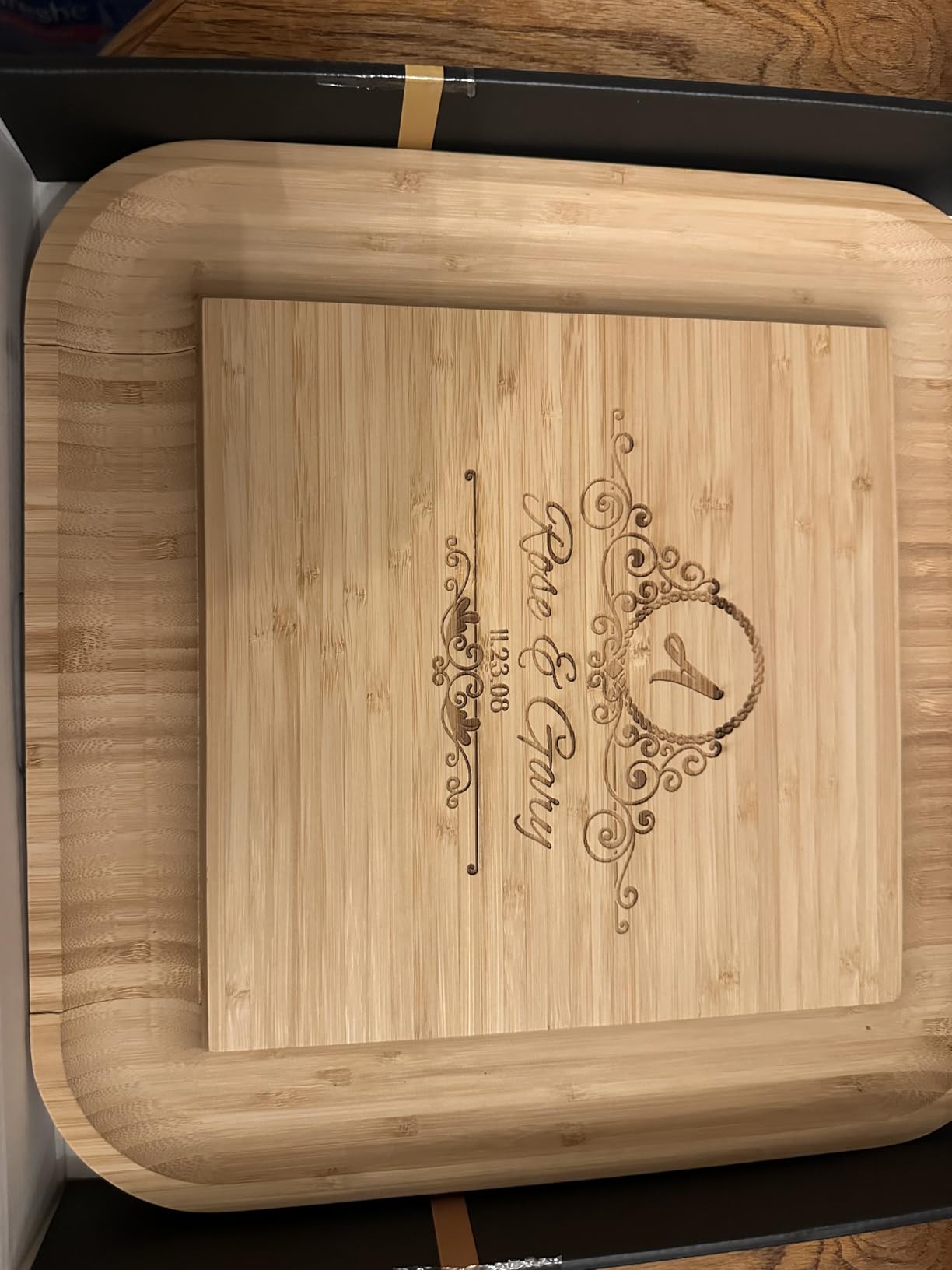 Charcuterie Boards Gift Set - Bamboo Cheese Board Set Charcuterie Tray & Serving Platter for Hosting & Entertaining, Wooden Cheese Platter, Kitchen Gifts for Women, Gifts for Home, Wedding & Birthday customer photo 2