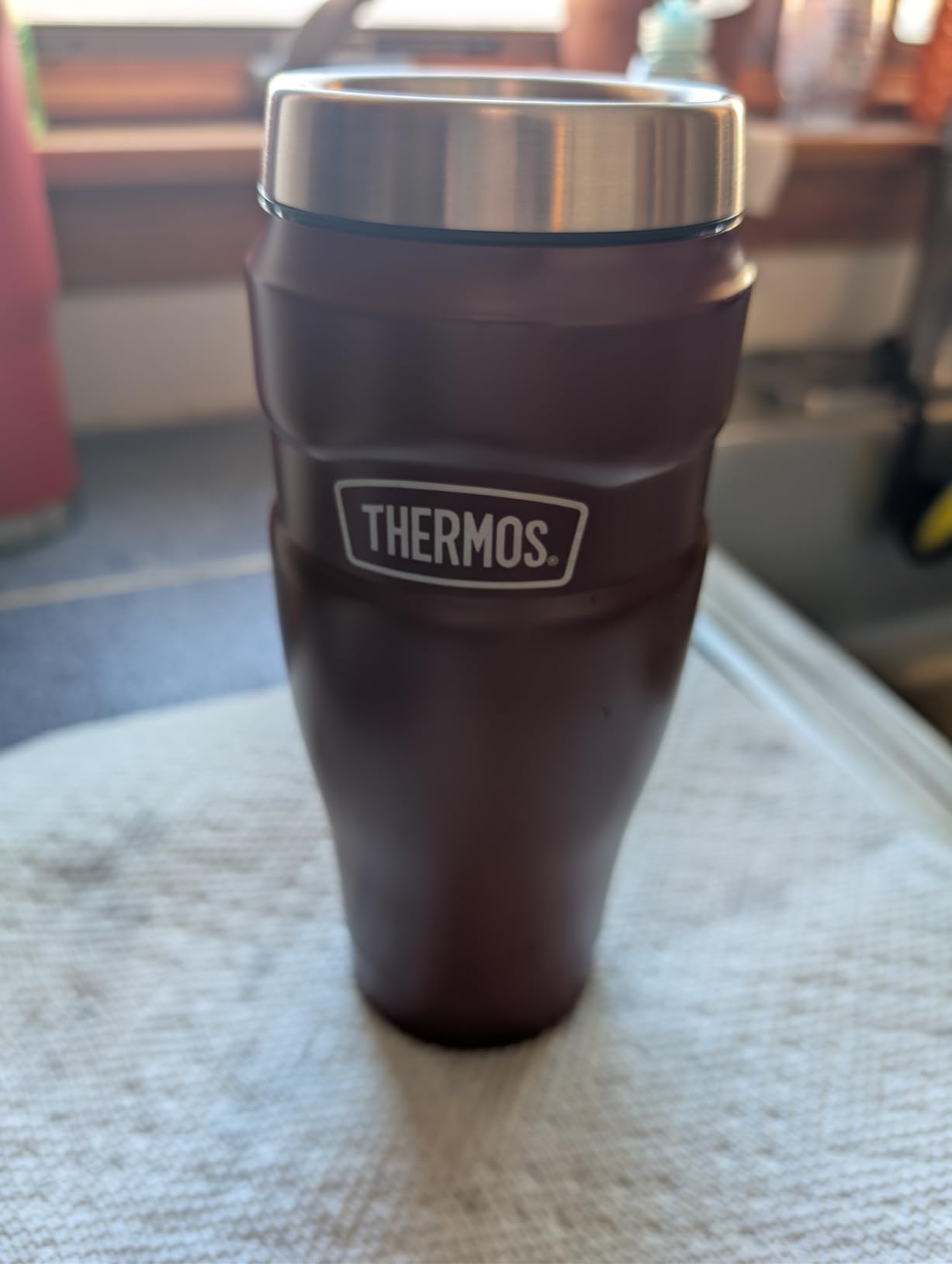 THERMOS Stainless King Vacuum-Insulated Travel Mug with Handle - 16oz, Matte Steel customer photo 1