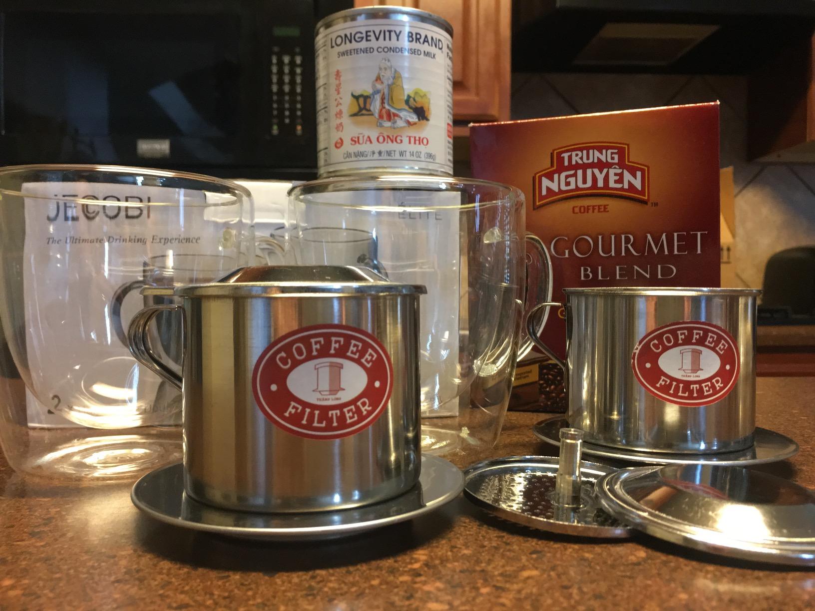 Vietnamese Coffee Phin Filter Set. This kit works well with Trung Nguyen ground Coffee beans. Sizes S to XL in 1, or 2 pack. Screw Down Insert (1, Small (6 oz)) customer photo 1